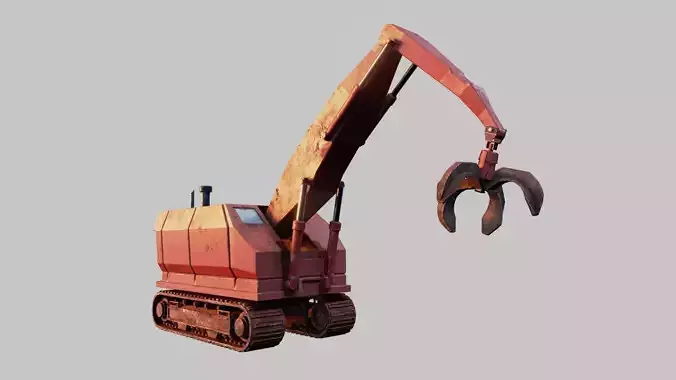 Cartoon Crane 3D model