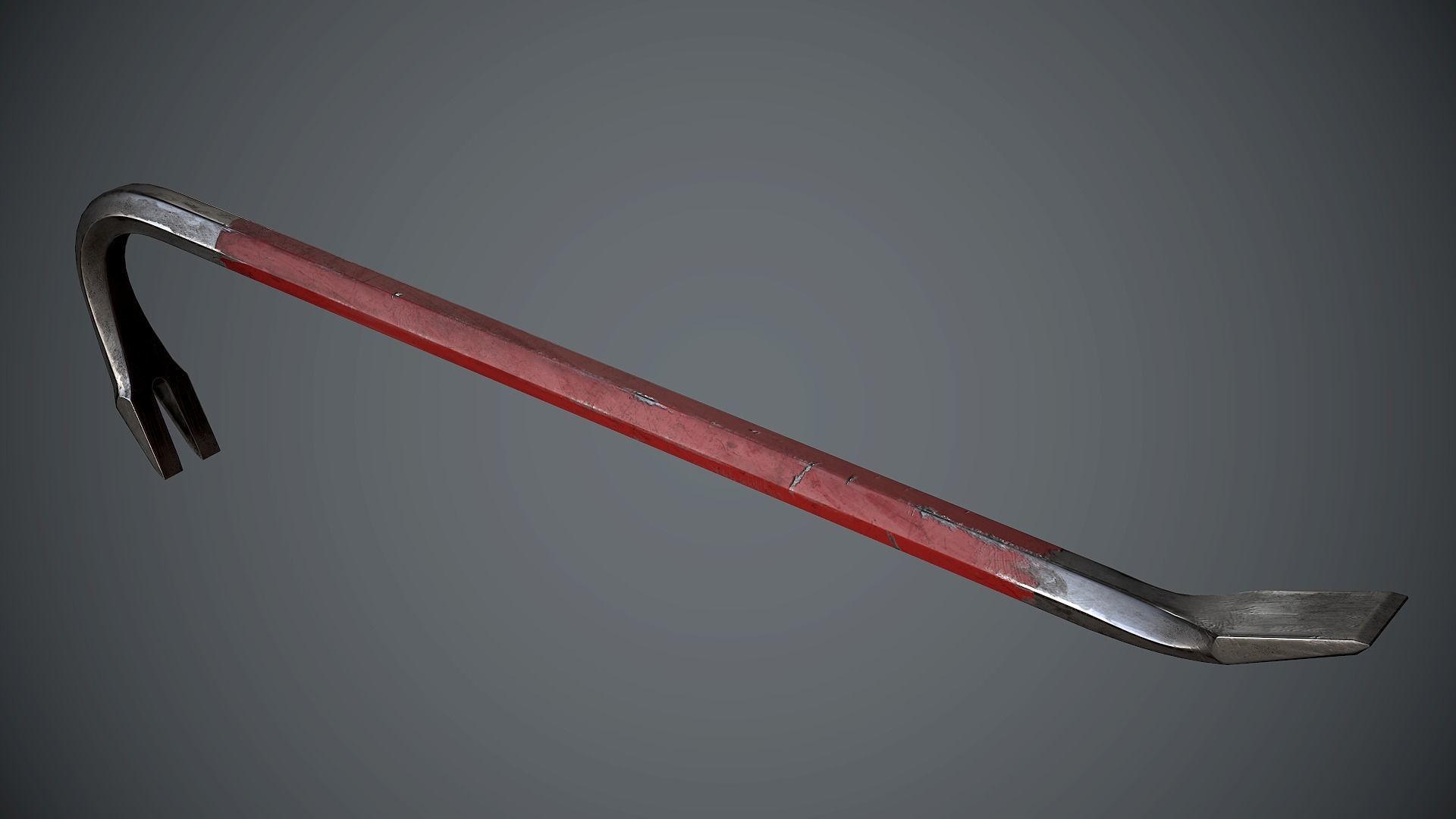 Crowbar hammer Low-poly 3D model_2