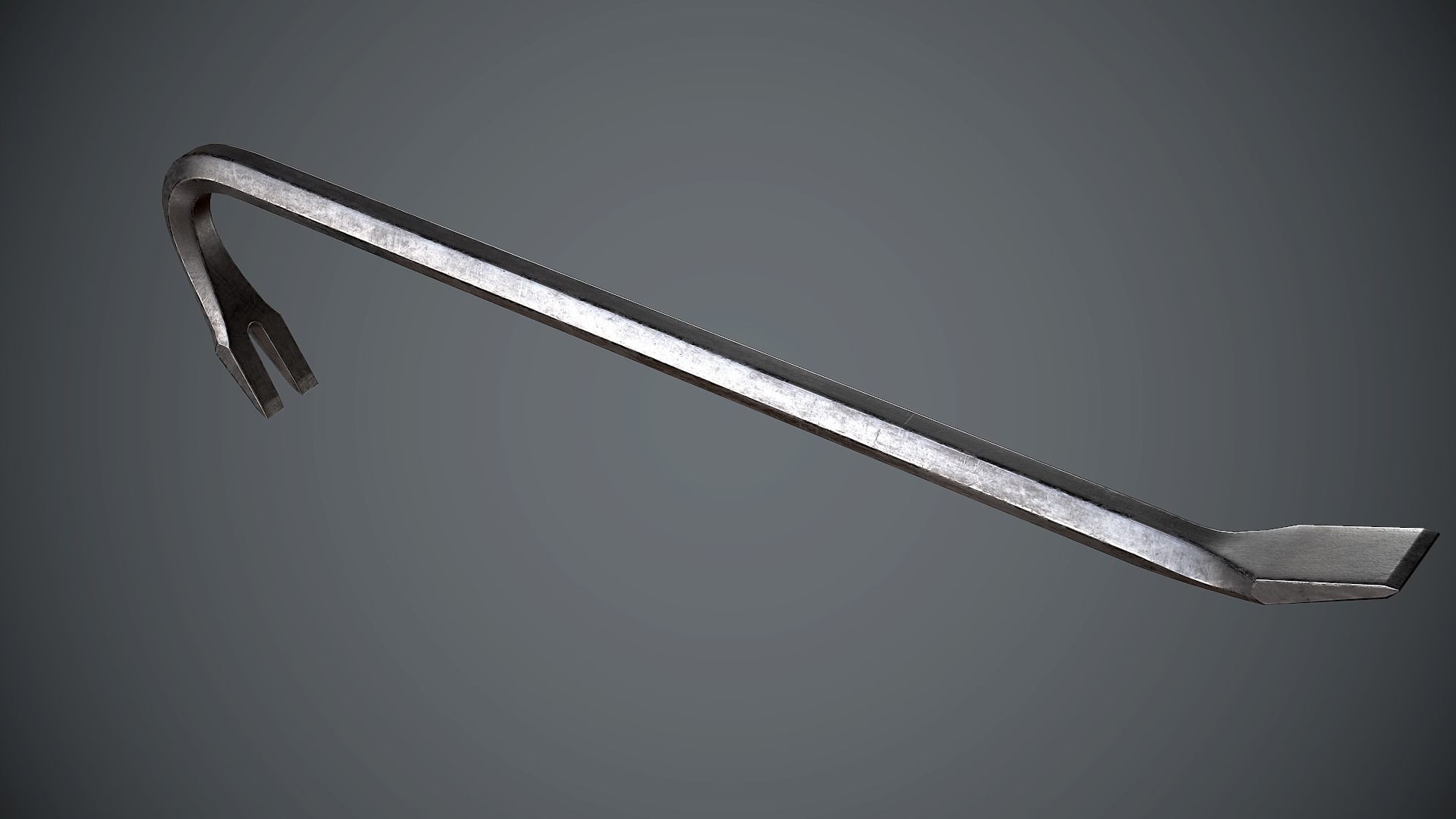Crowbar hammer Low-poly 3D model_8
