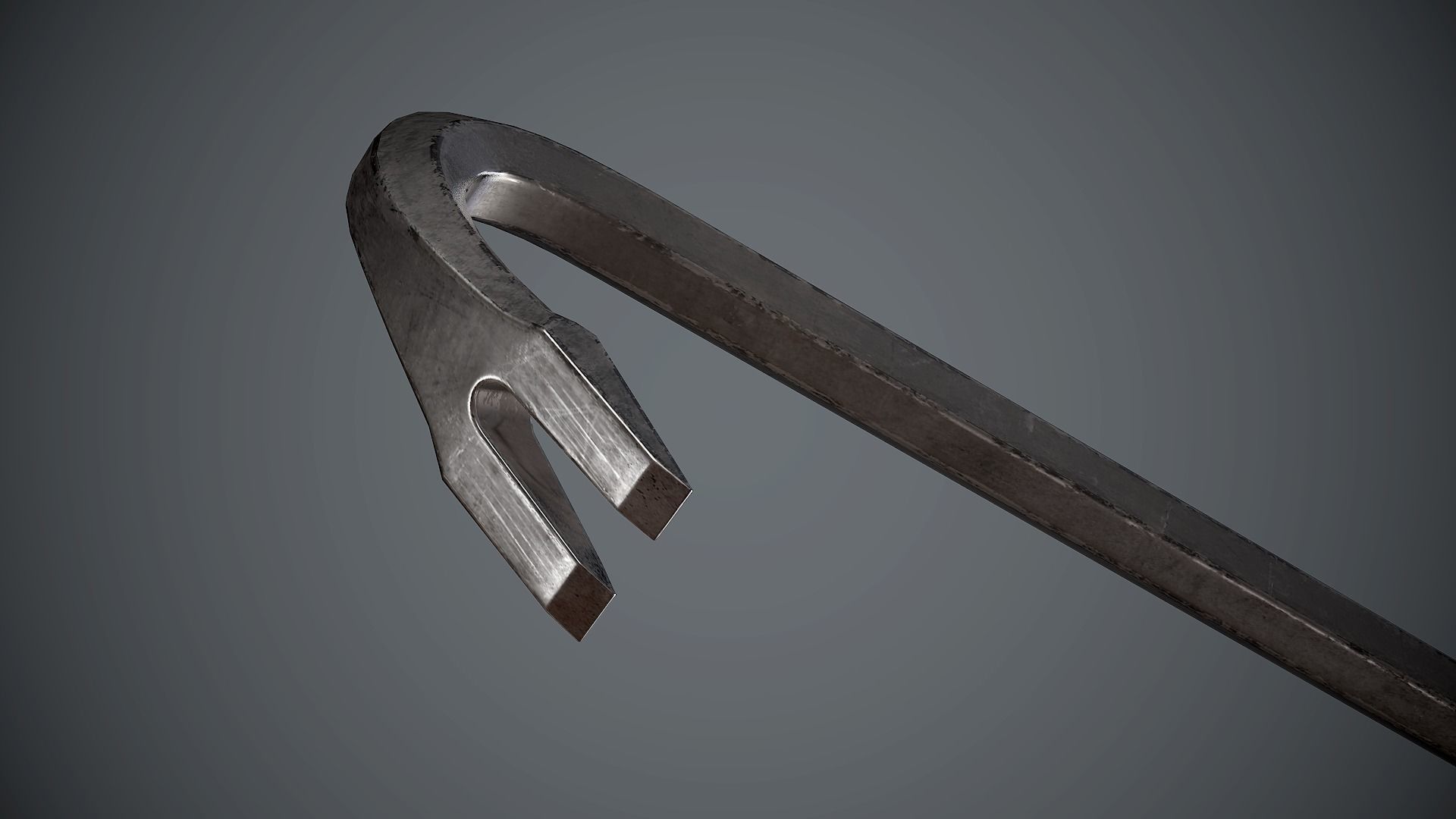 Crowbar hammer Low-poly 3D model_11