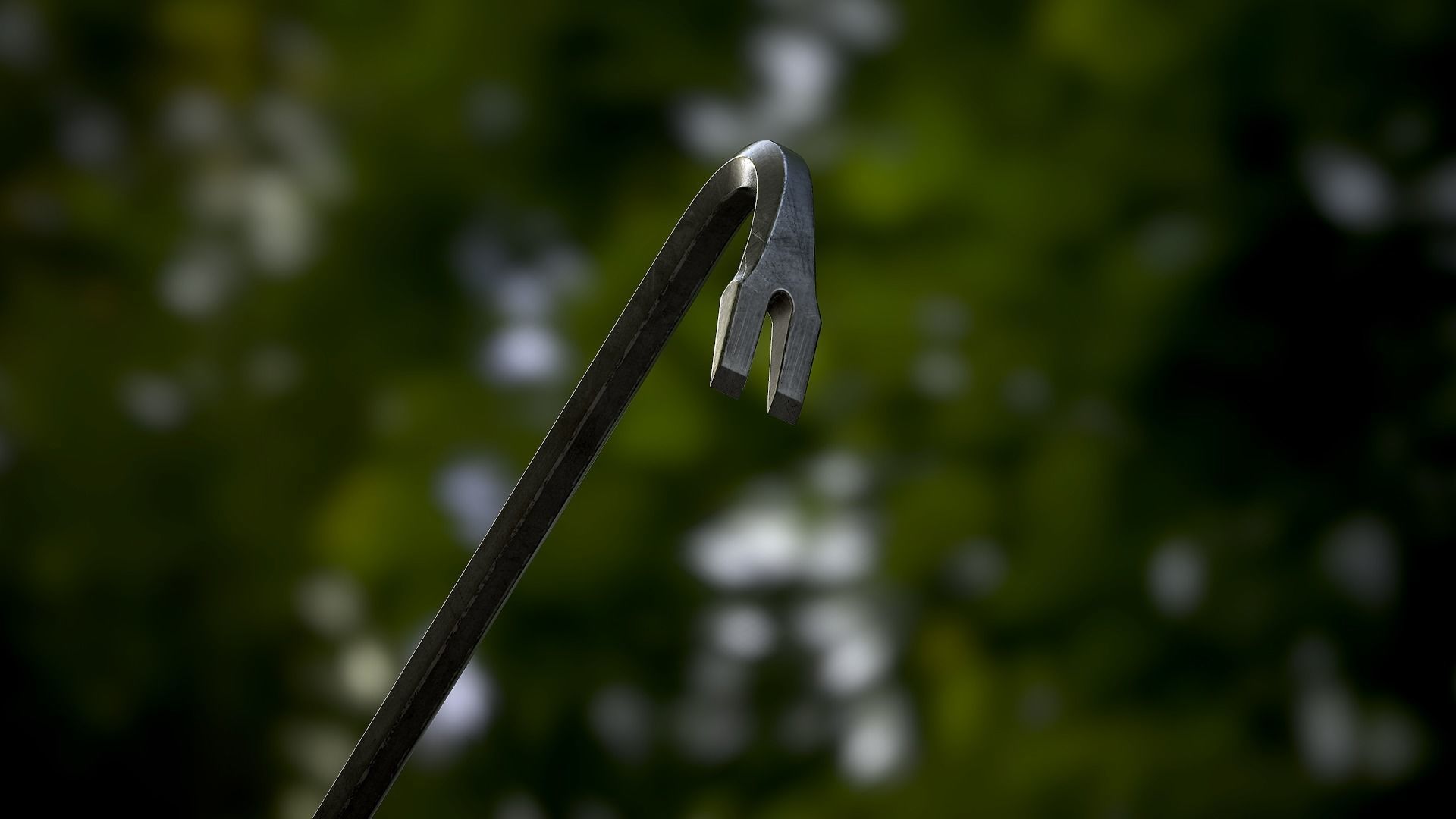 Crowbar hammer Low-poly 3D model_14
