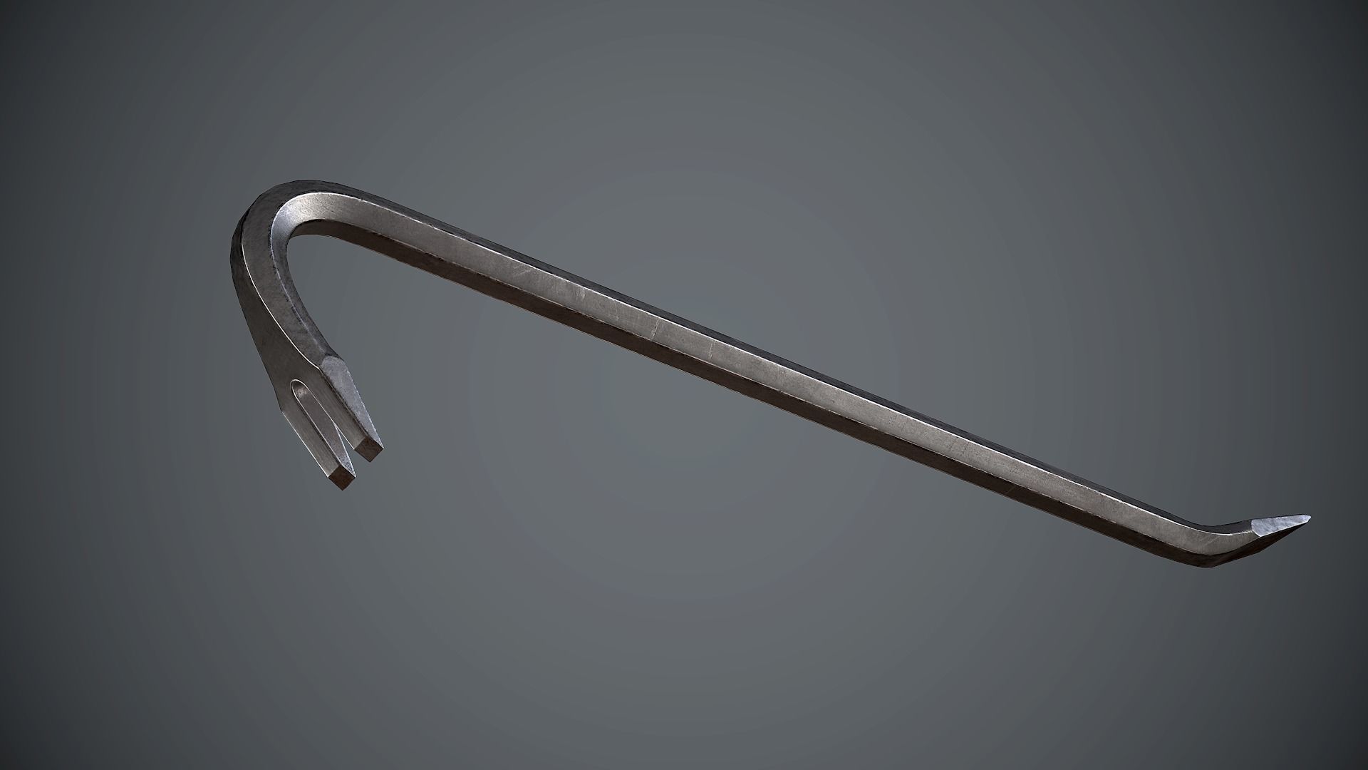 Crowbar hammer Low-poly 3D model_7