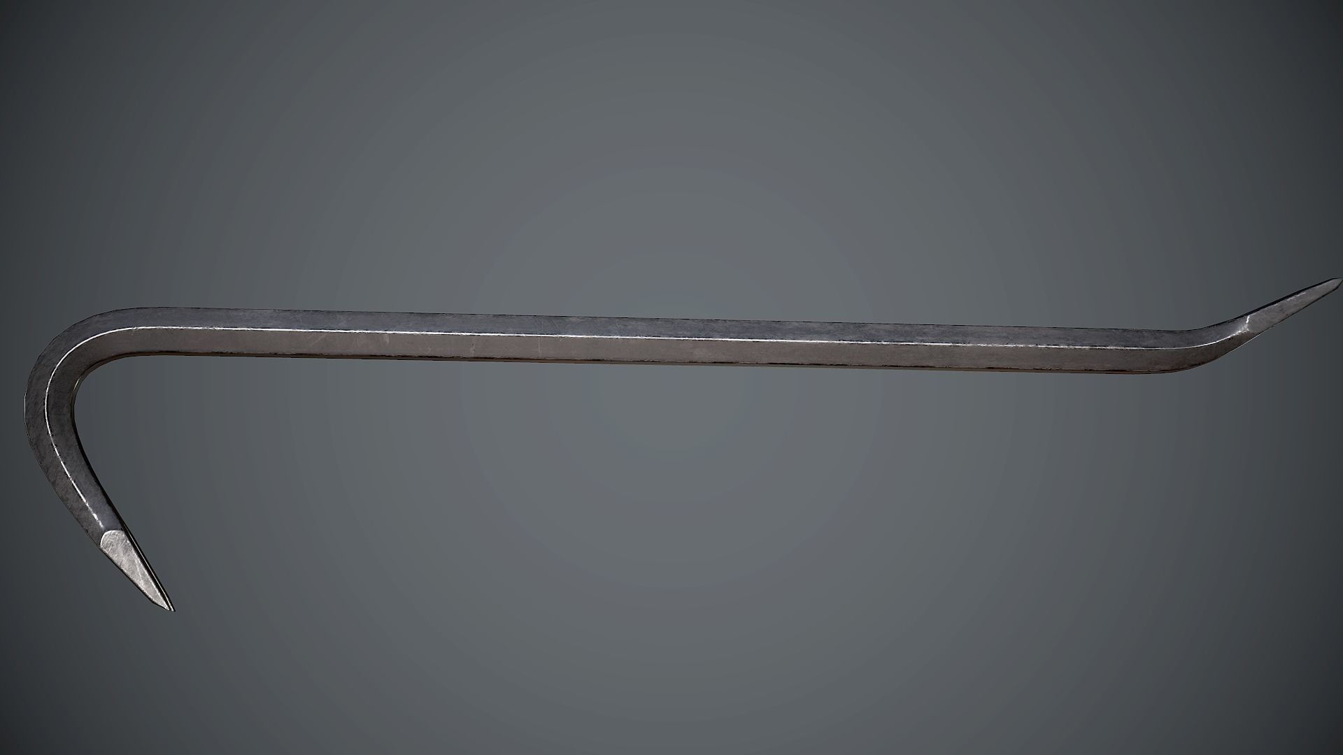 Crowbar hammer Low-poly 3D model_10