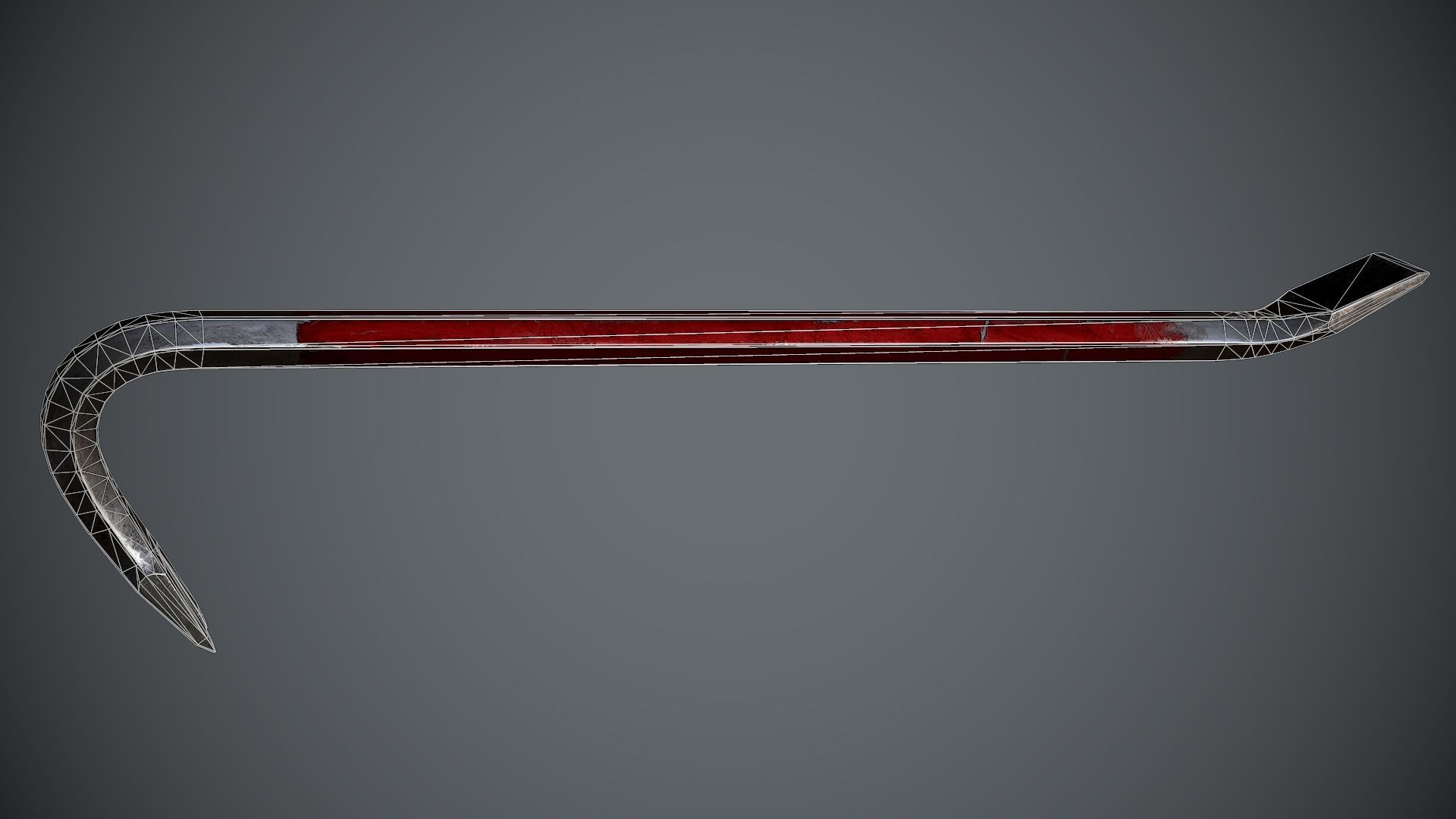 Crowbar hammer Low-poly 3D model_17
