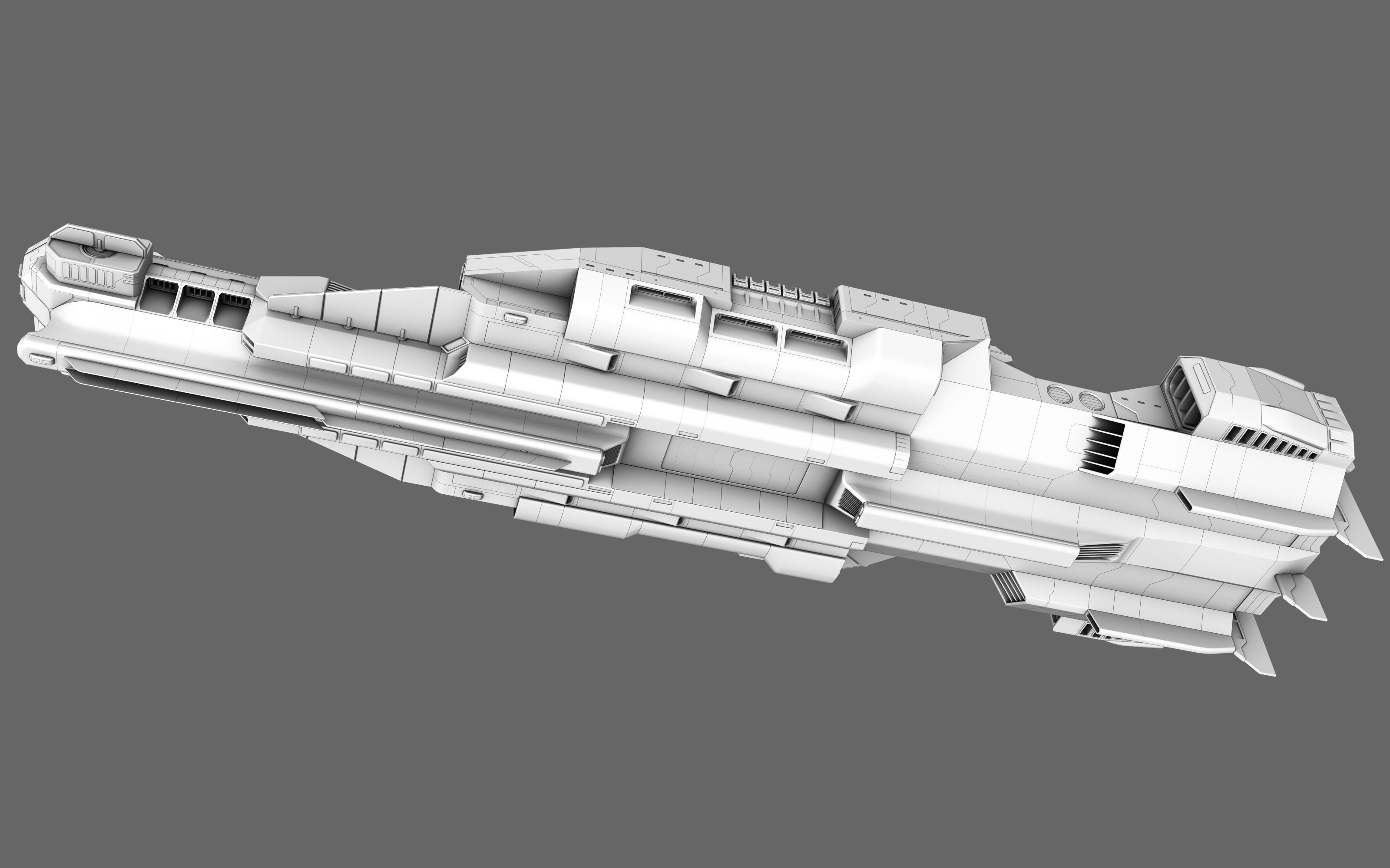 Carrier Destroyer USS Ticonderoga 3D model_2