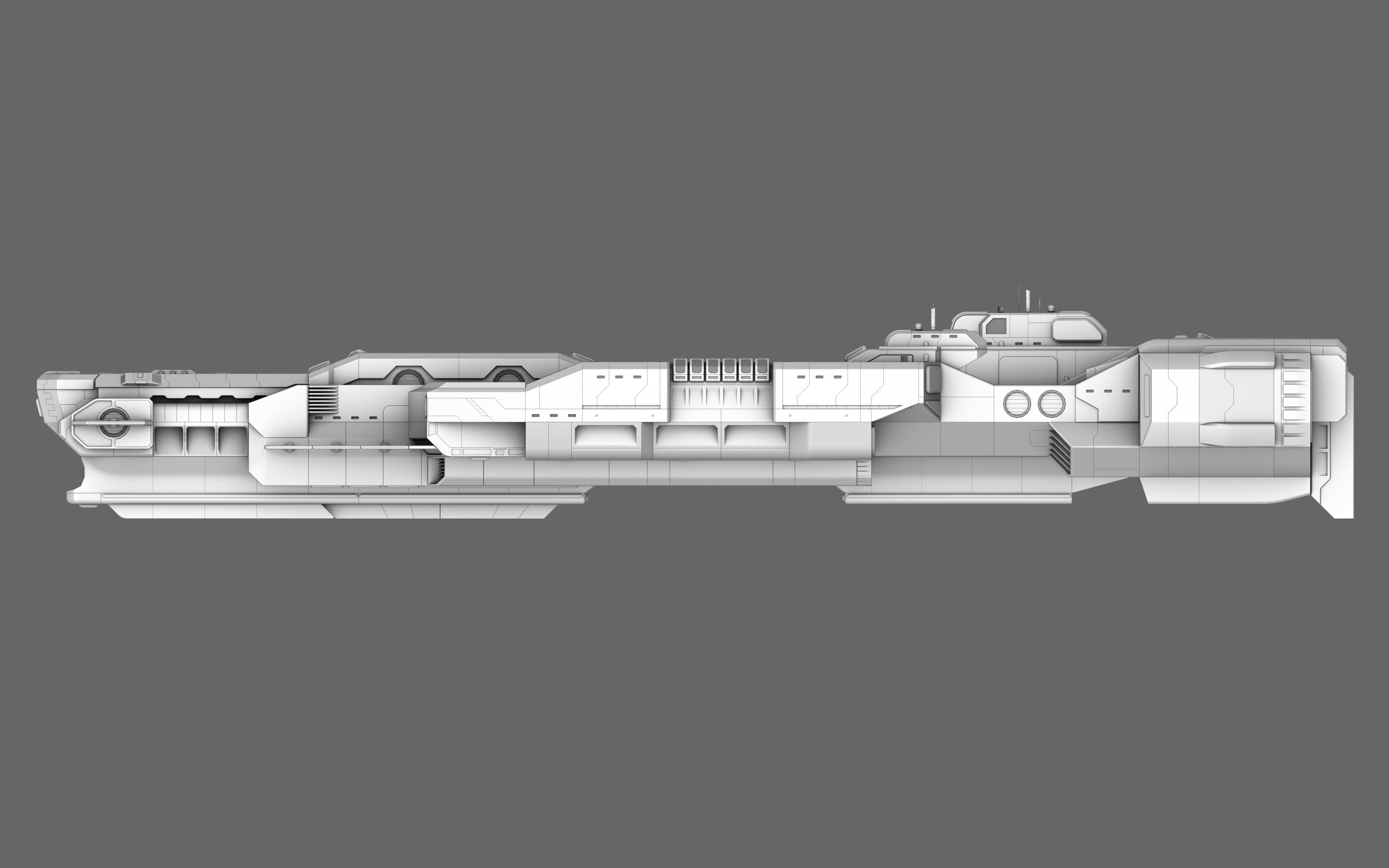 Carrier Destroyer USS Ticonderoga 3D model_17