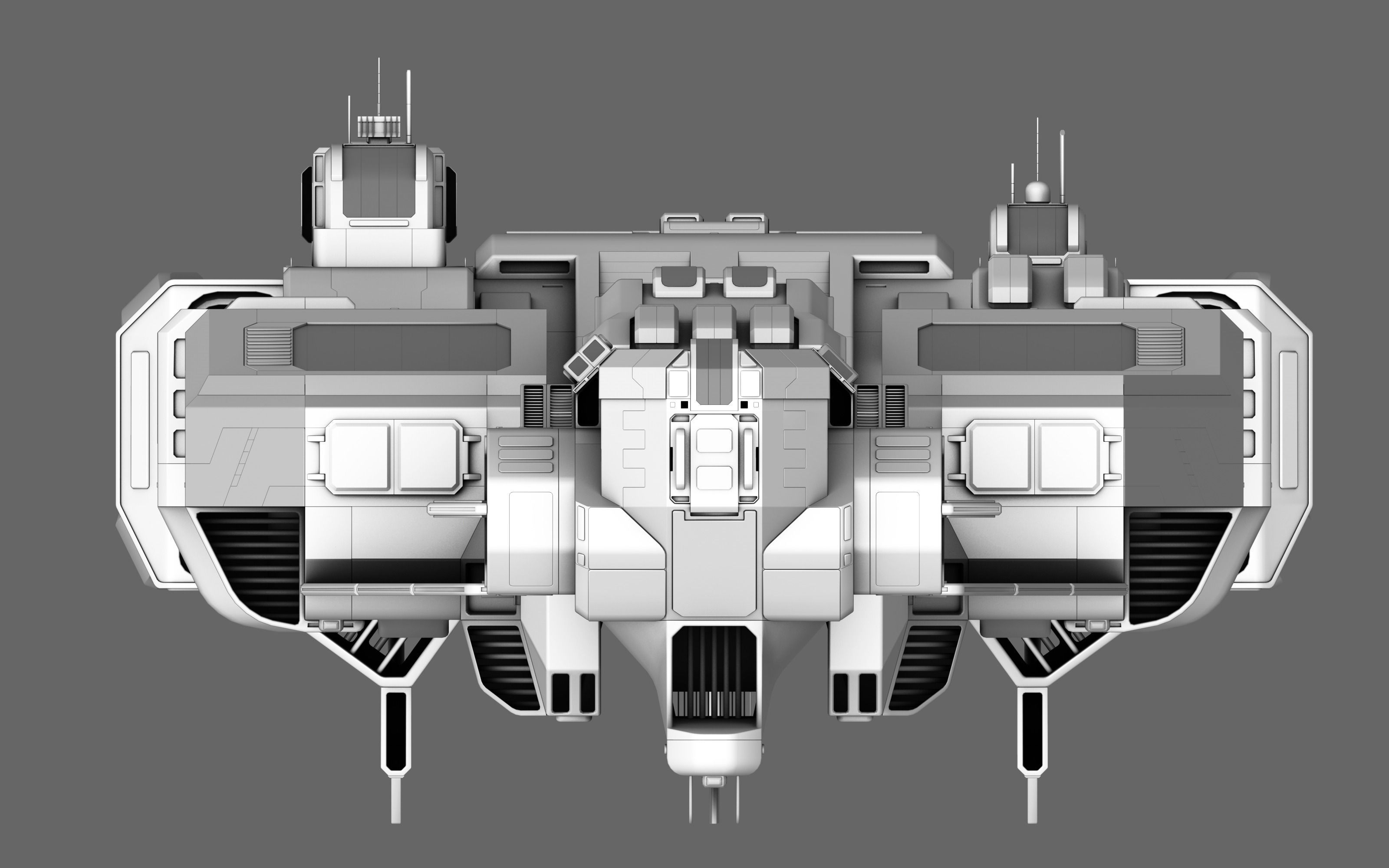Carrier Destroyer USS Ticonderoga 3D model_15