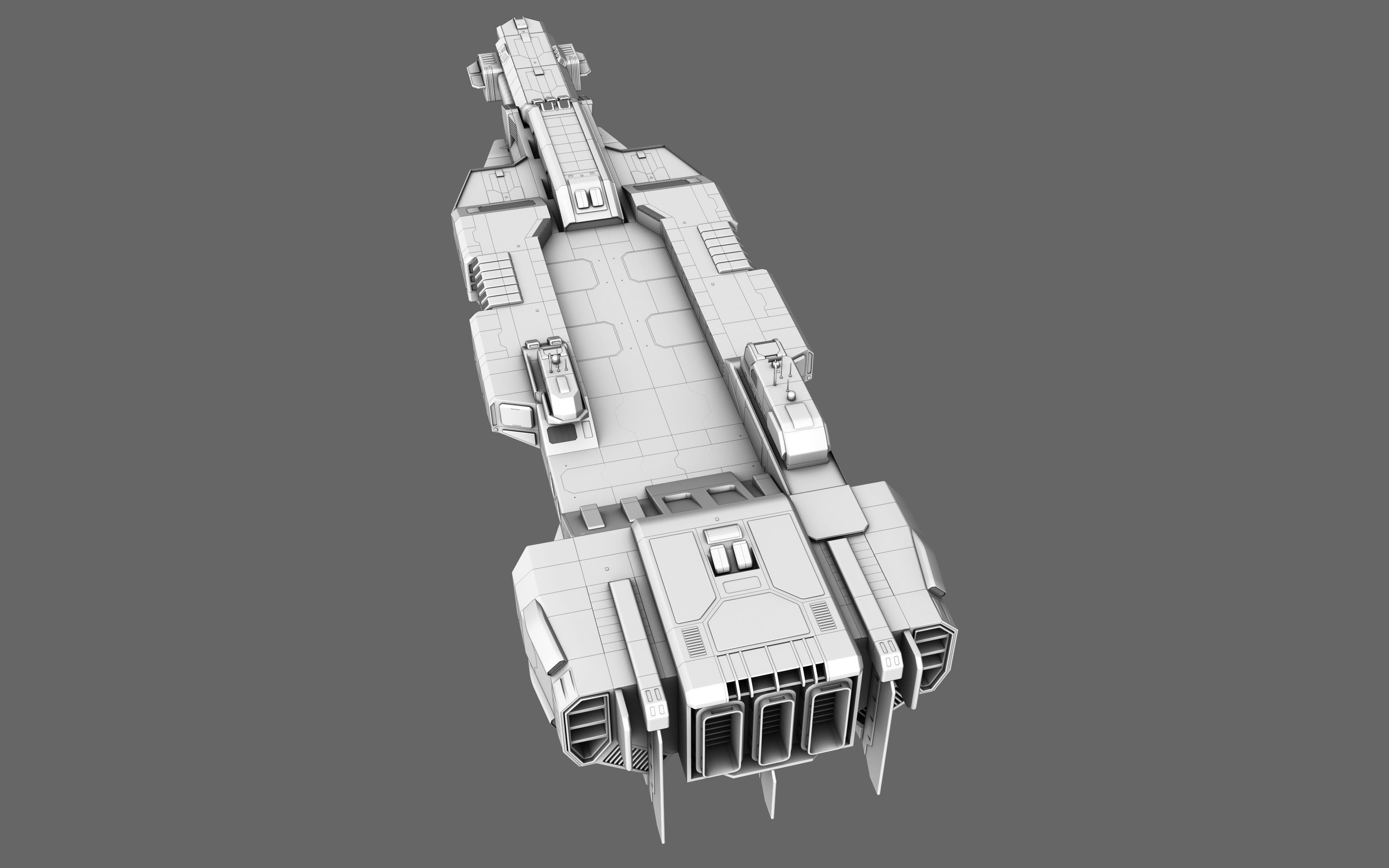 Carrier Destroyer USS Ticonderoga 3D model_4