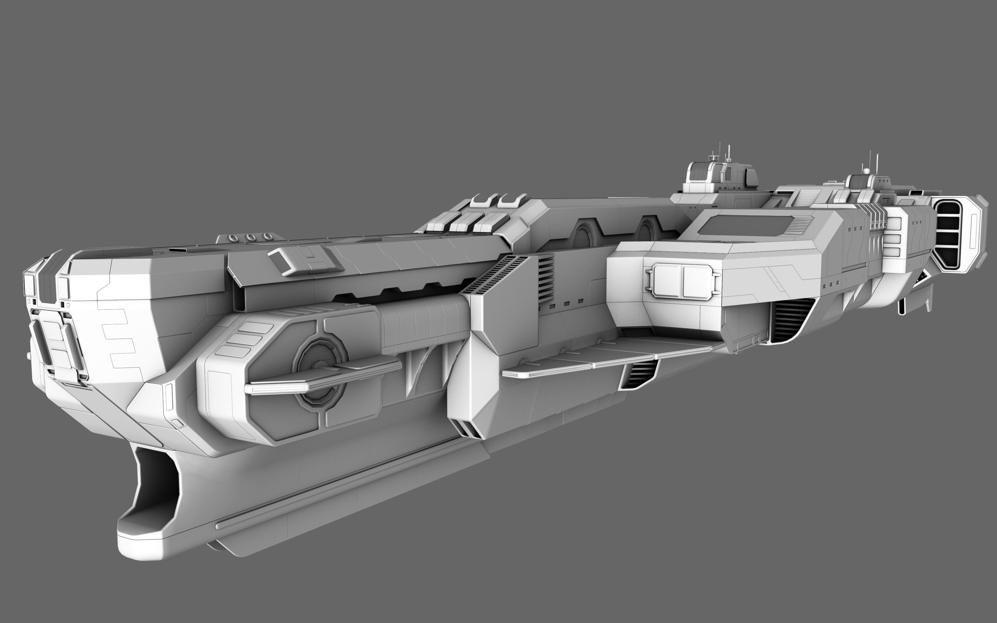 Carrier Destroyer USS Ticonderoga 3D model_6