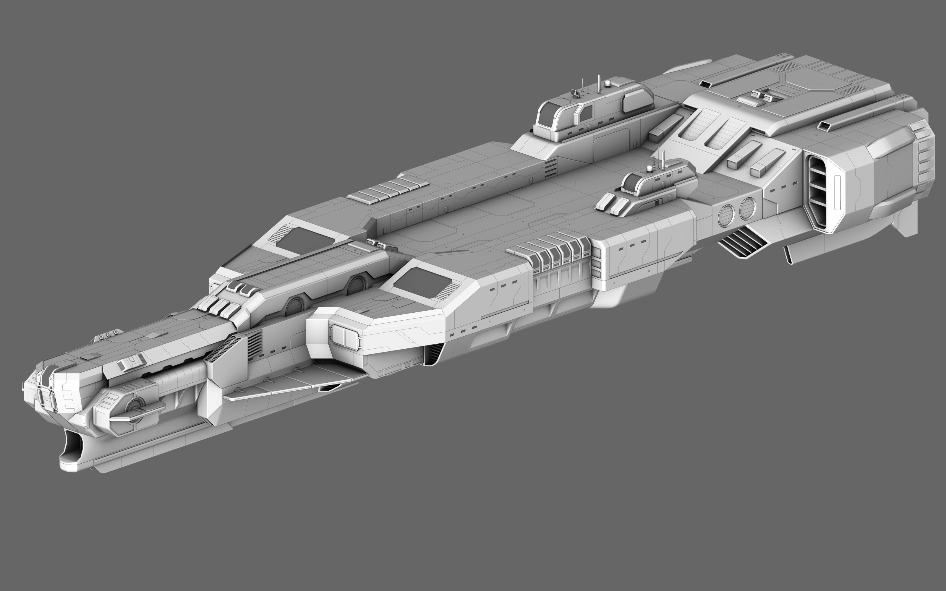 Carrier Destroyer USS Ticonderoga 3D model_7