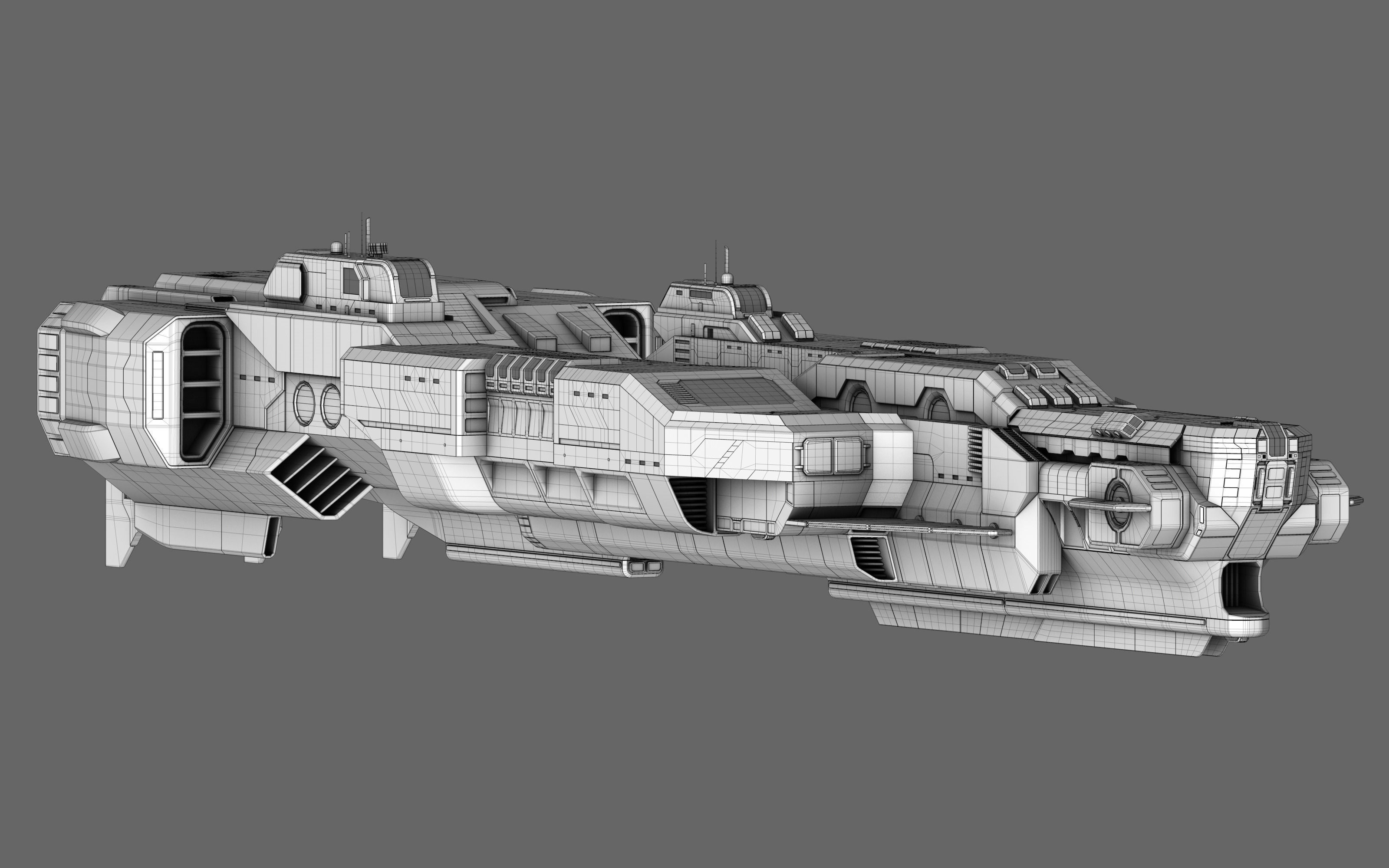 Carrier Destroyer USS Ticonderoga 3D model_10