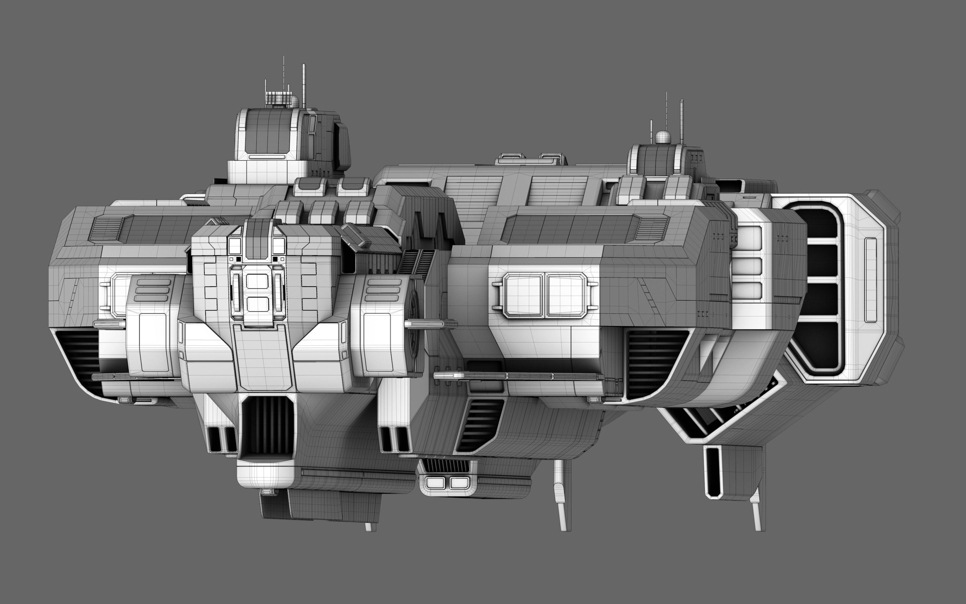 Carrier Destroyer USS Ticonderoga 3D model_12