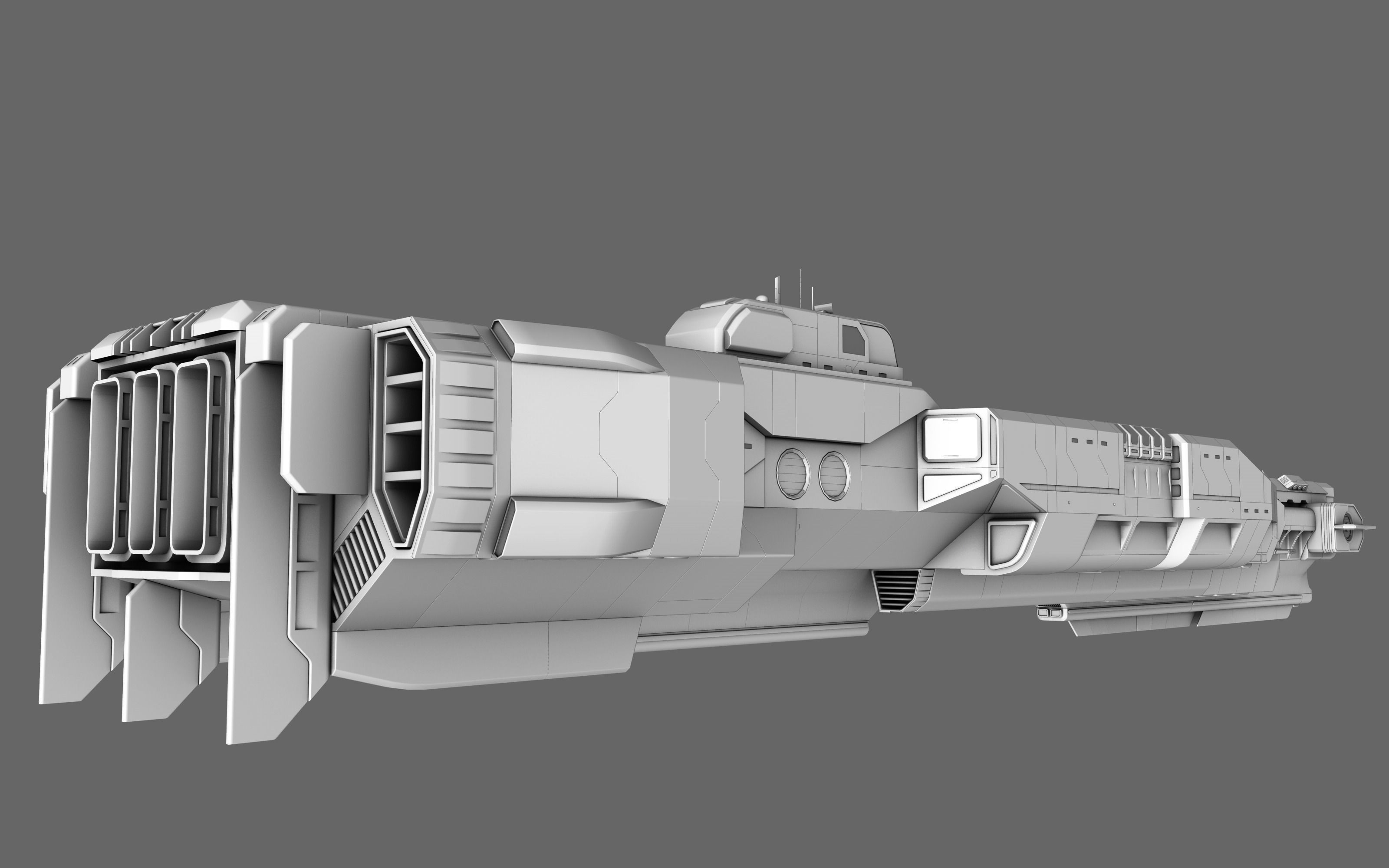 Carrier Destroyer USS Ticonderoga 3D model_5