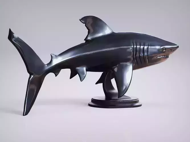 Shark sculpture of