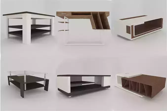 Collection of 6 modern tables
