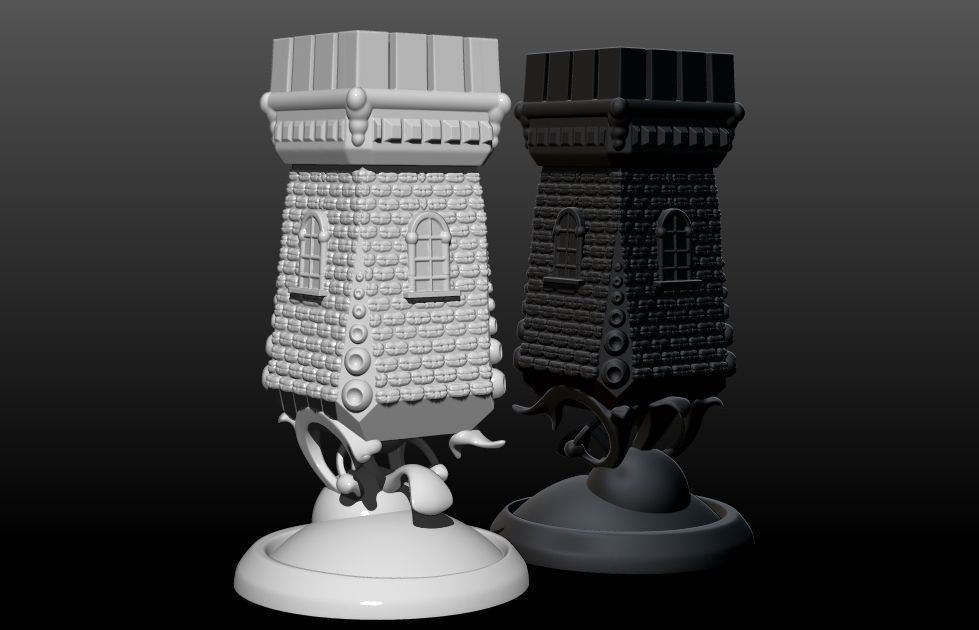 Chess two pieces 3D print model_4