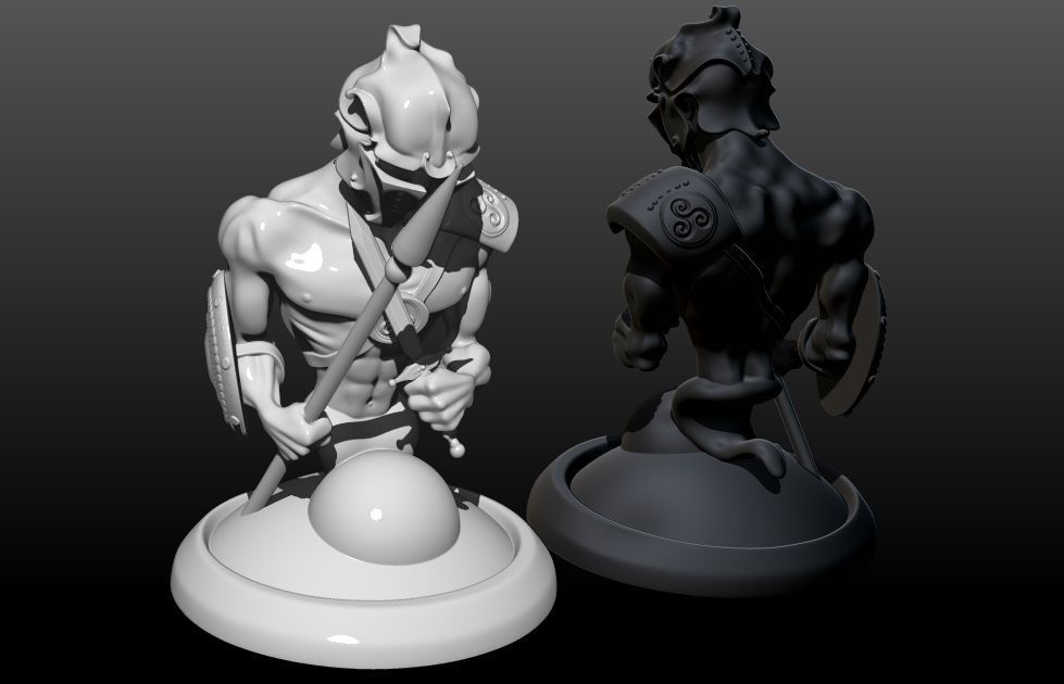 Chess two pieces 3D print model_5