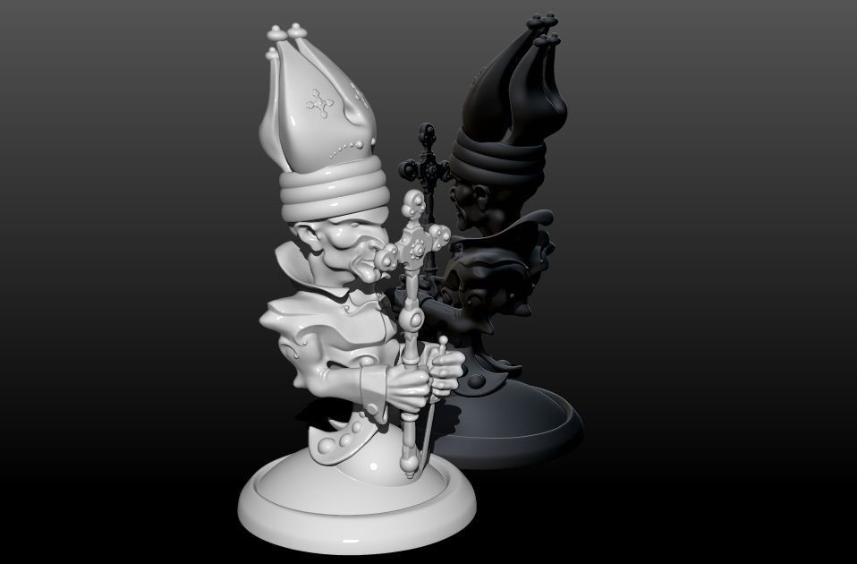 Chess two pieces 3D print model_2