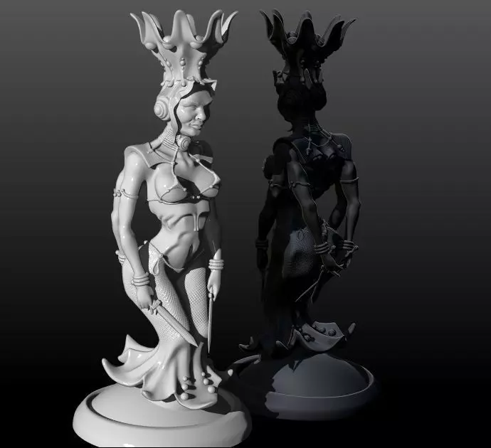 Chess two pieces 3D print model_0