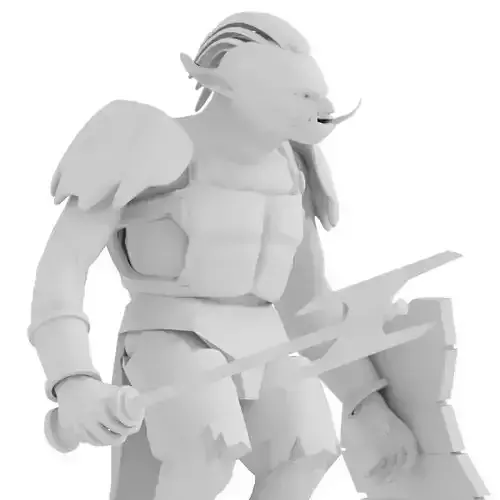 Dungeons and Dragons Miniatures Troll Warlord 3D print model