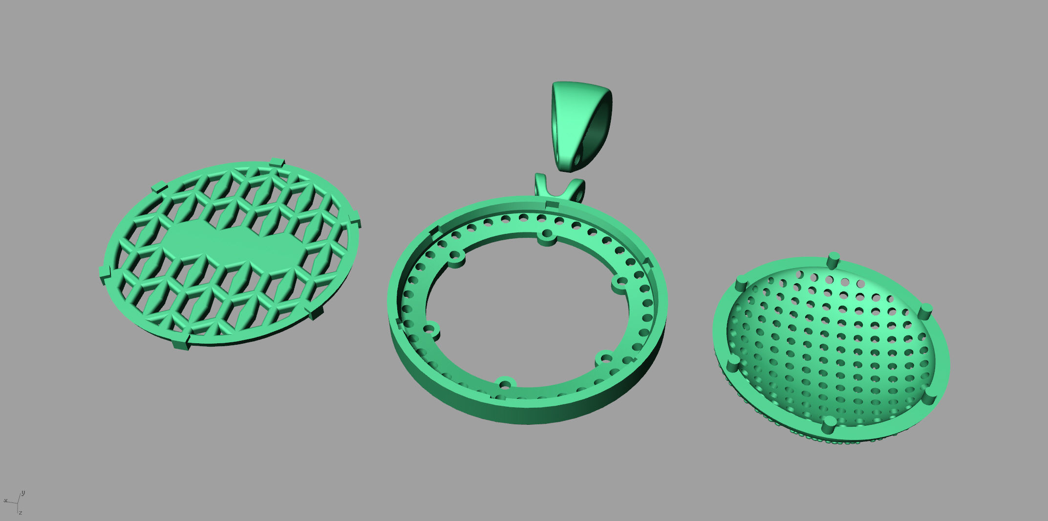 DIAMOND MEDALLION 3D print model_15
