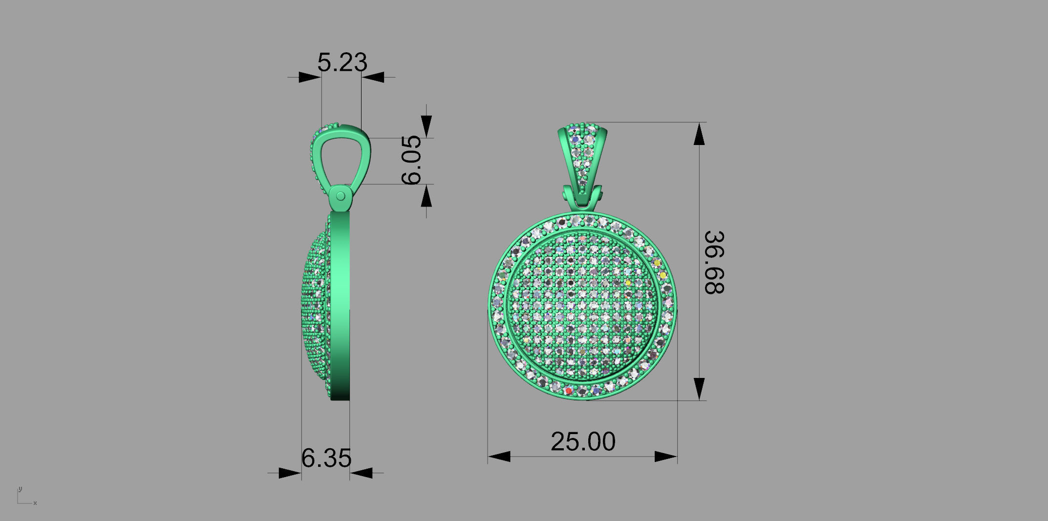 DIAMOND MEDALLION 3D print model_10