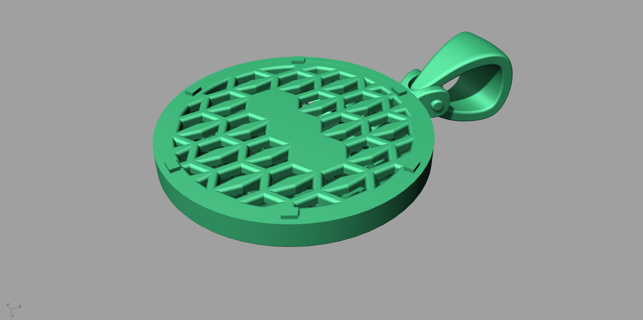 DIAMOND MEDALLION 3D print model_13