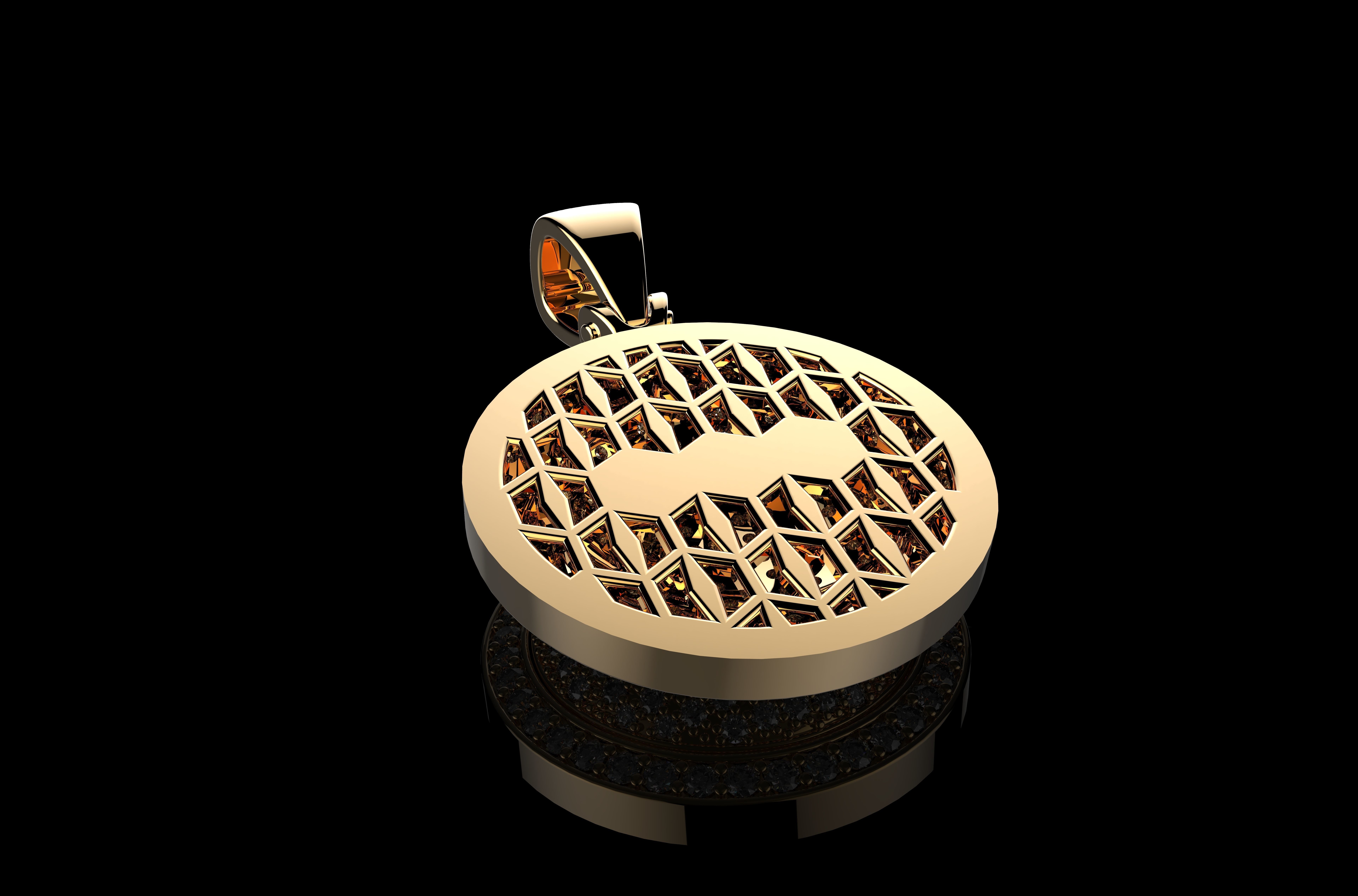 DIAMOND MEDALLION 3D print model_5