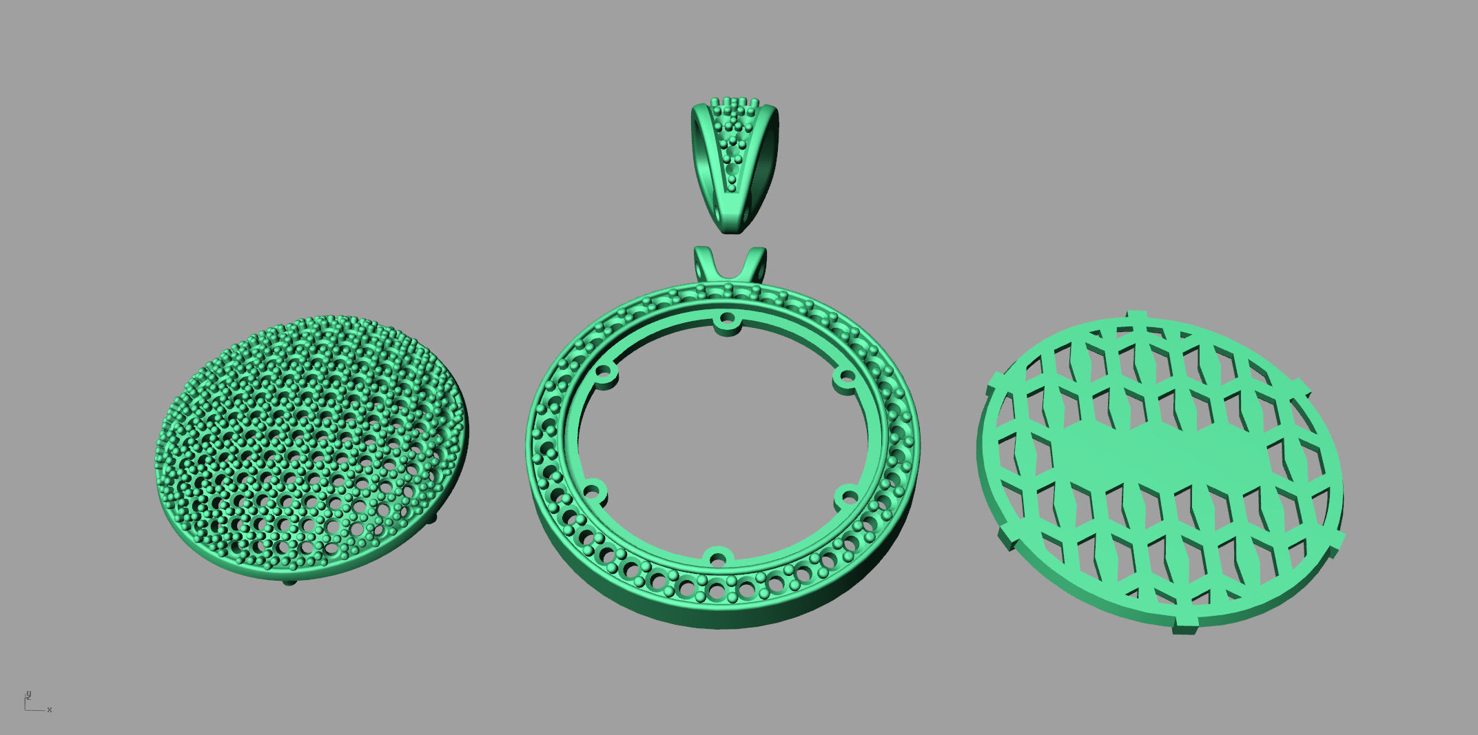 DIAMOND MEDALLION 3D print model_14