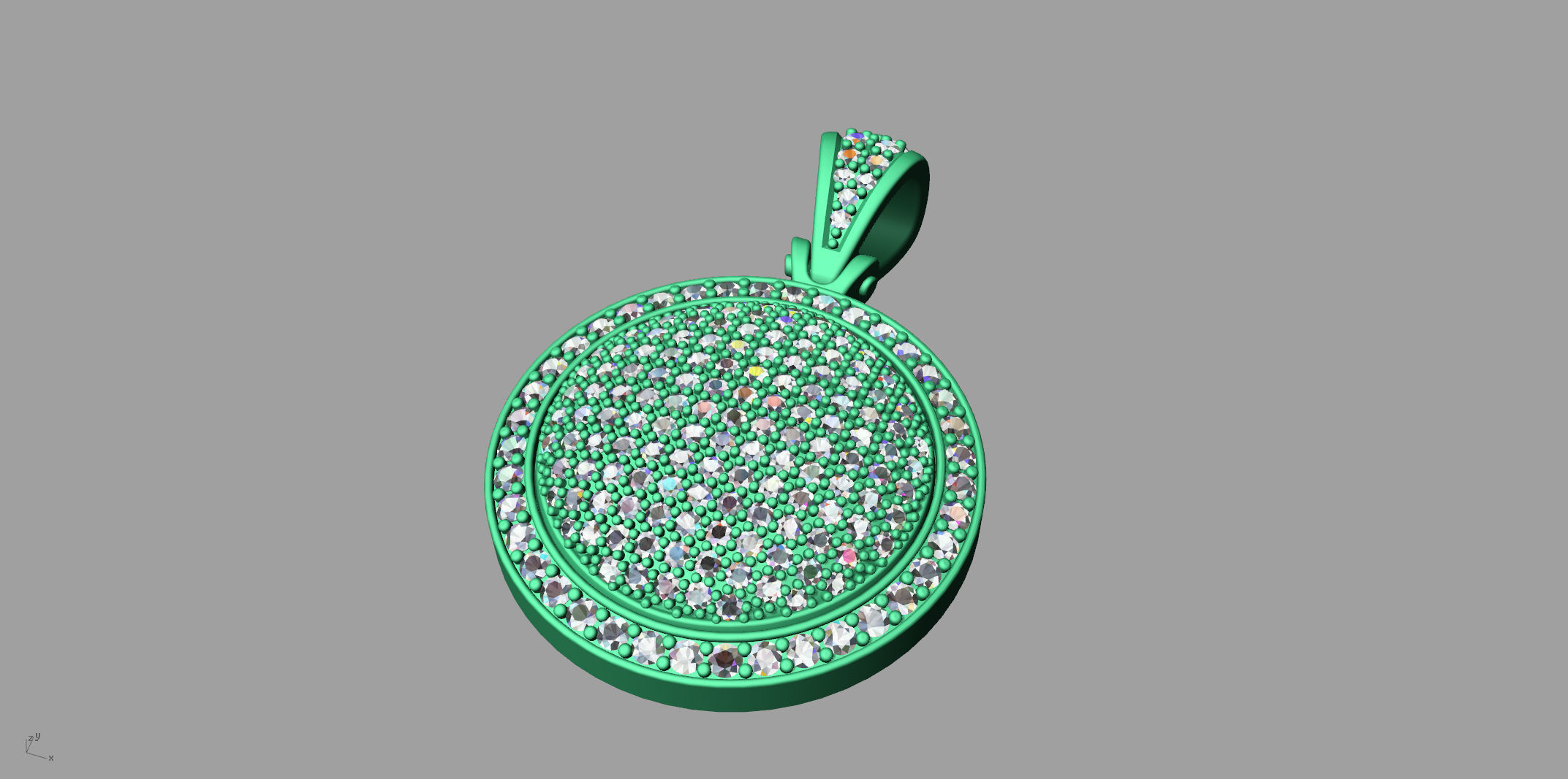 DIAMOND MEDALLION 3D print model_11