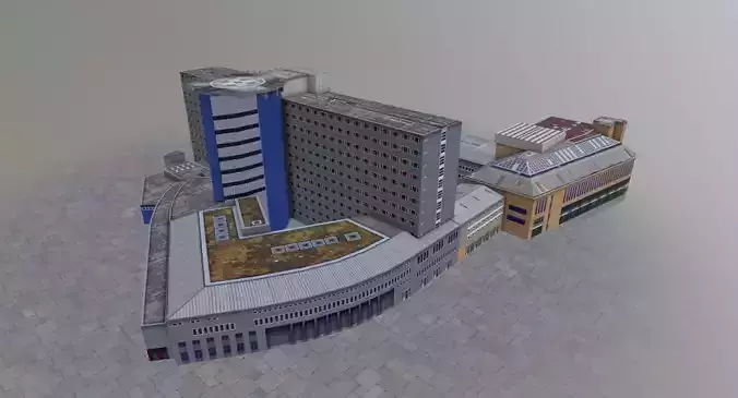 Innsbruck Chirurgische Klinik Low-poly 3D model