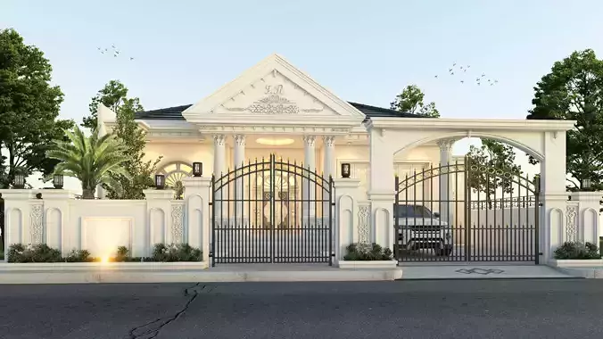 White classical house