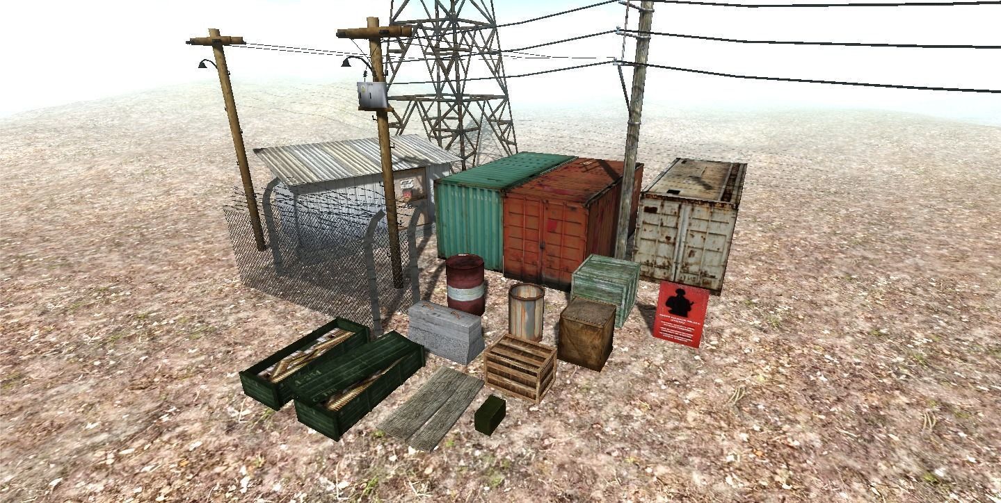 Military Prop Pack Lowpoly Game Ready Low-poly 3D model_1