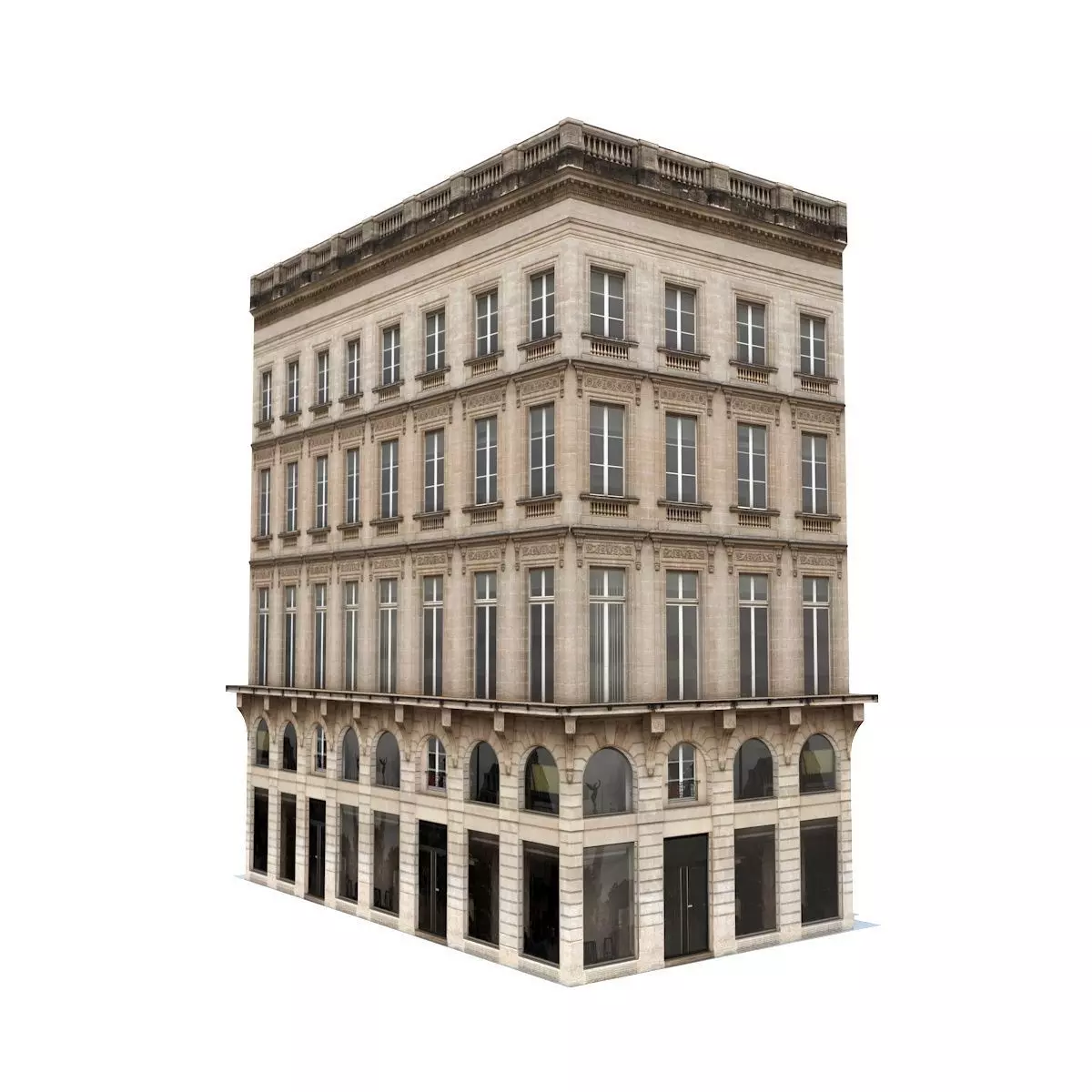 Apartment House 118 Low Poly Low-poly 3D model_0