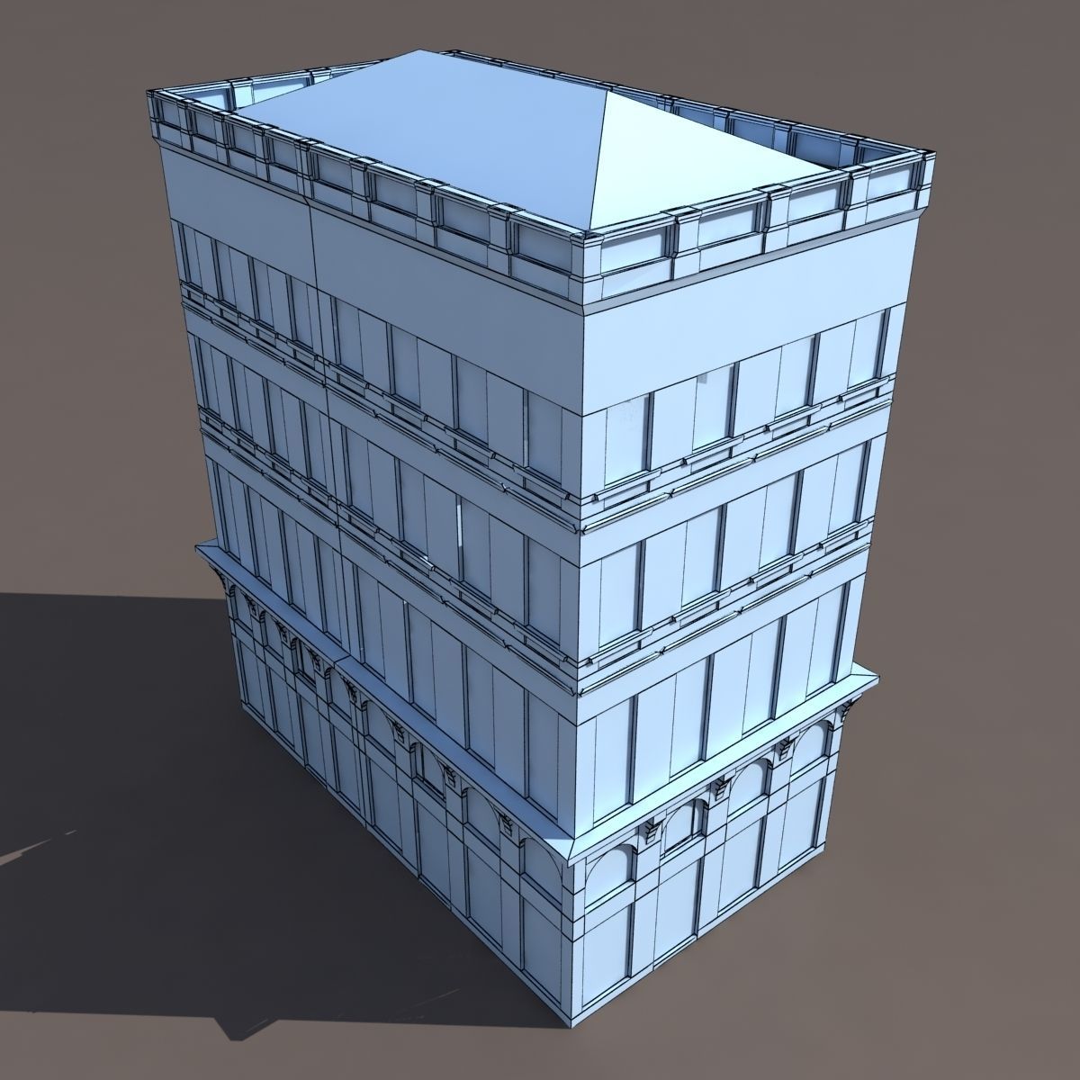 Apartment House 118 Low Poly Low-poly 3D model_7