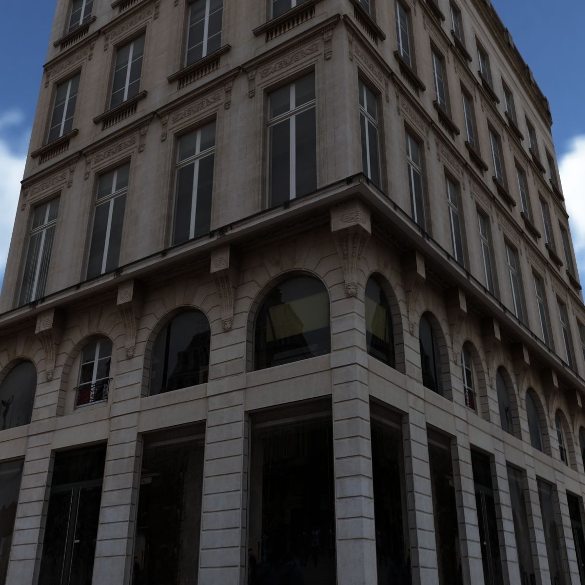 Apartment House 118 Low Poly Low-poly 3D model_5