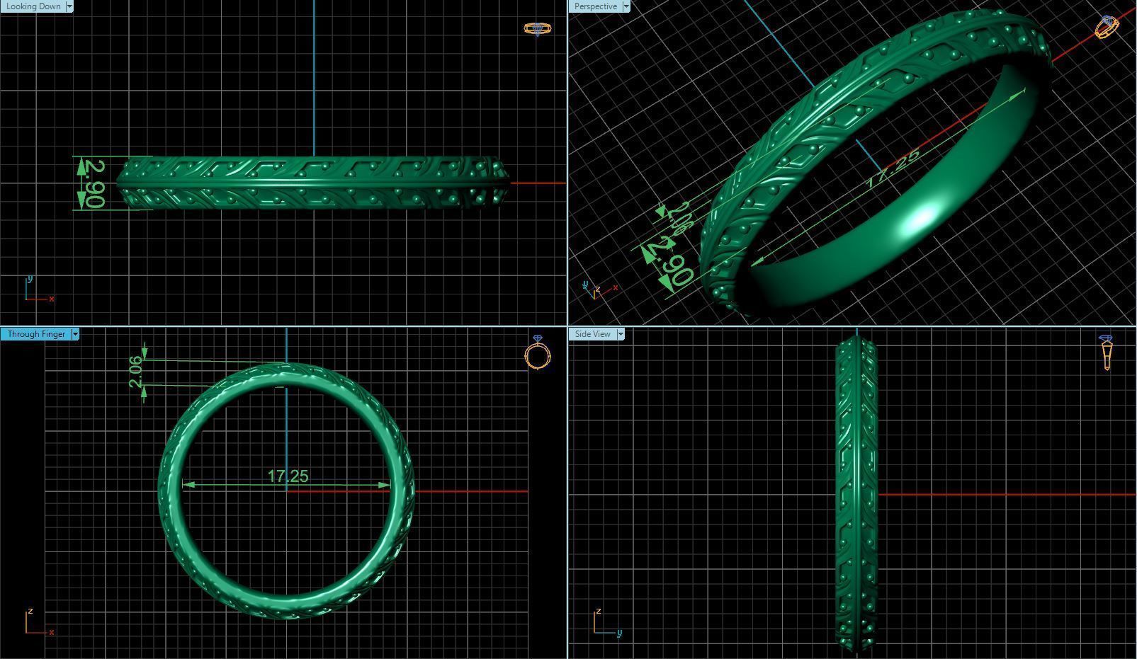 Florette Beauty Rings 3D print model_6
