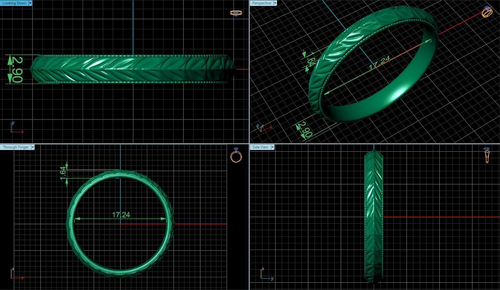 Florette Beauty Rings 3D print model_7