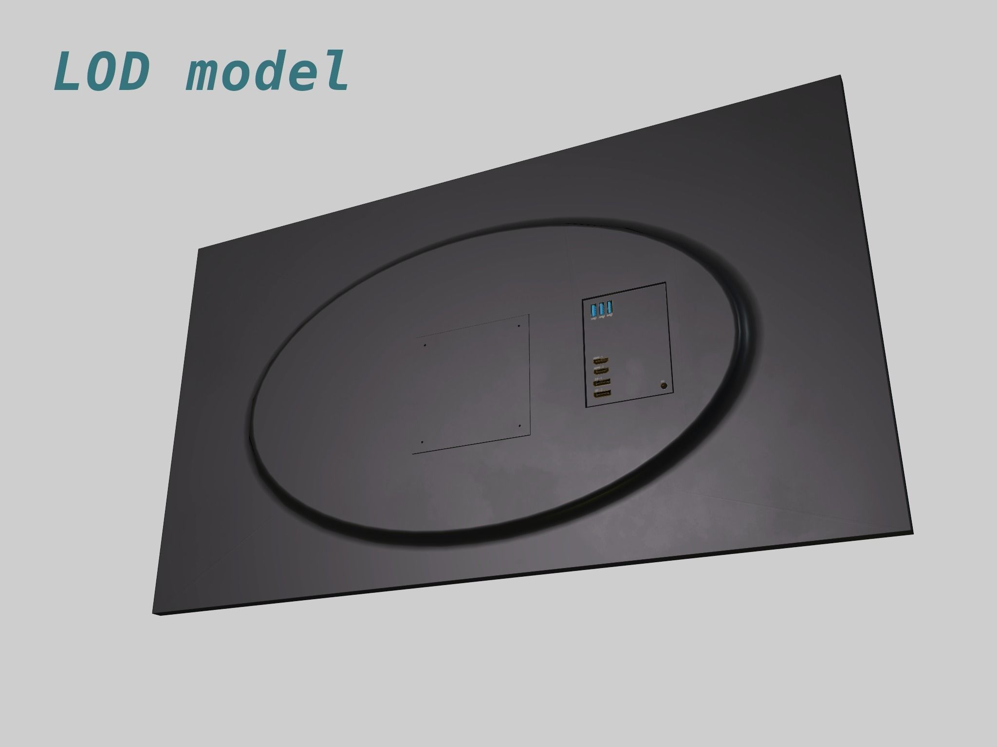 32-inch Monitor GMARVR32A000 Low-poly 3D model_7