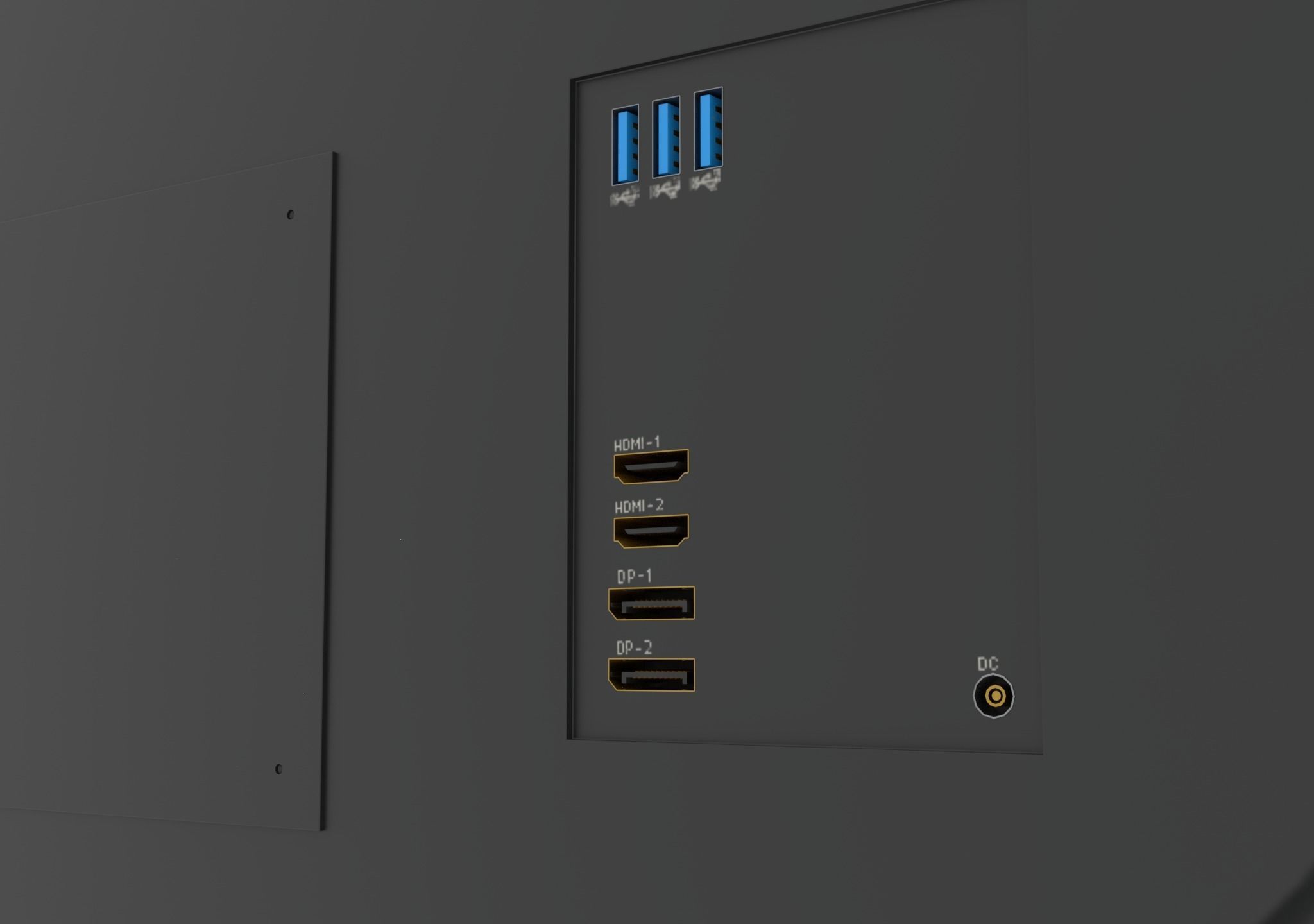 32-inch Monitor GMARVR32A000 Low-poly 3D model_3