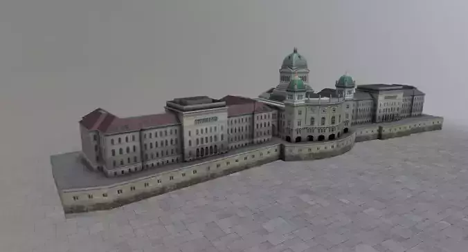 Bern Palais Federal Low-poly 3D model