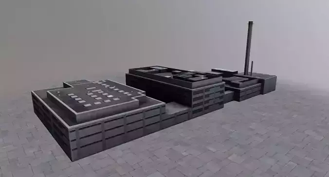 Bern Factory Low-poly 3D model