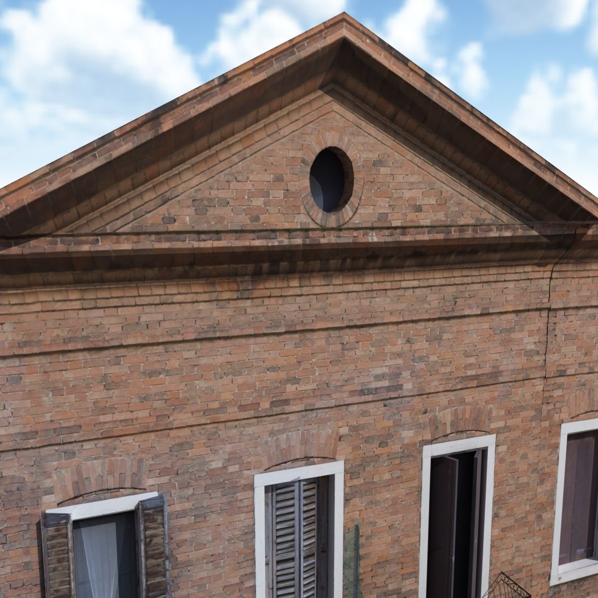 Apartment House 140 Low poly Low-poly 3D model_9