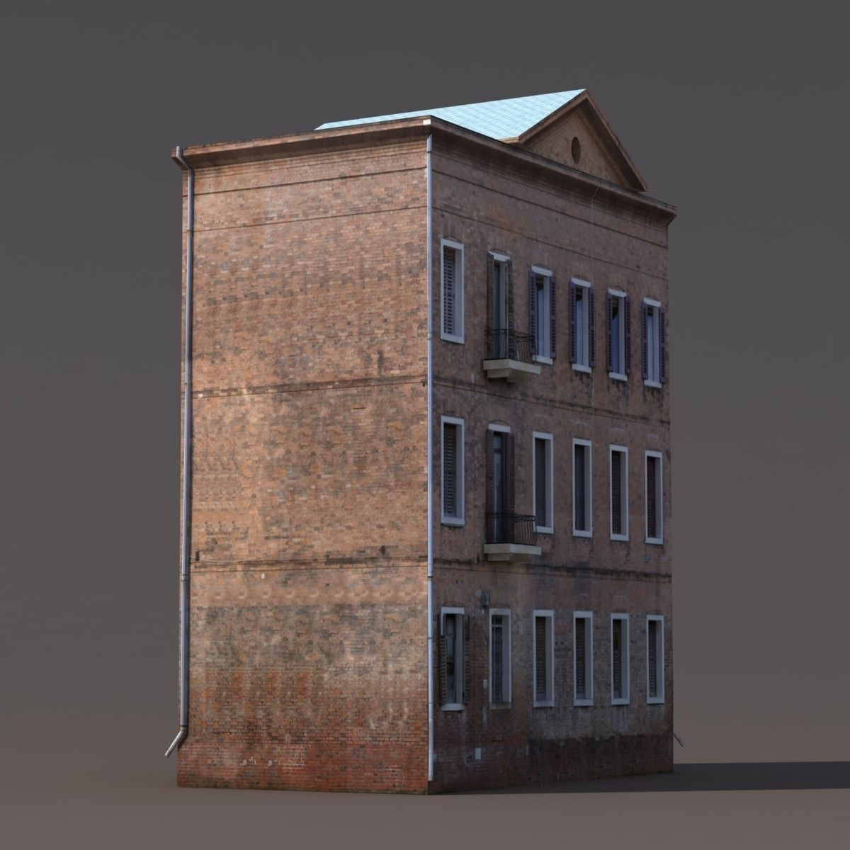 Apartment House 140 Low poly Low-poly 3D model_3