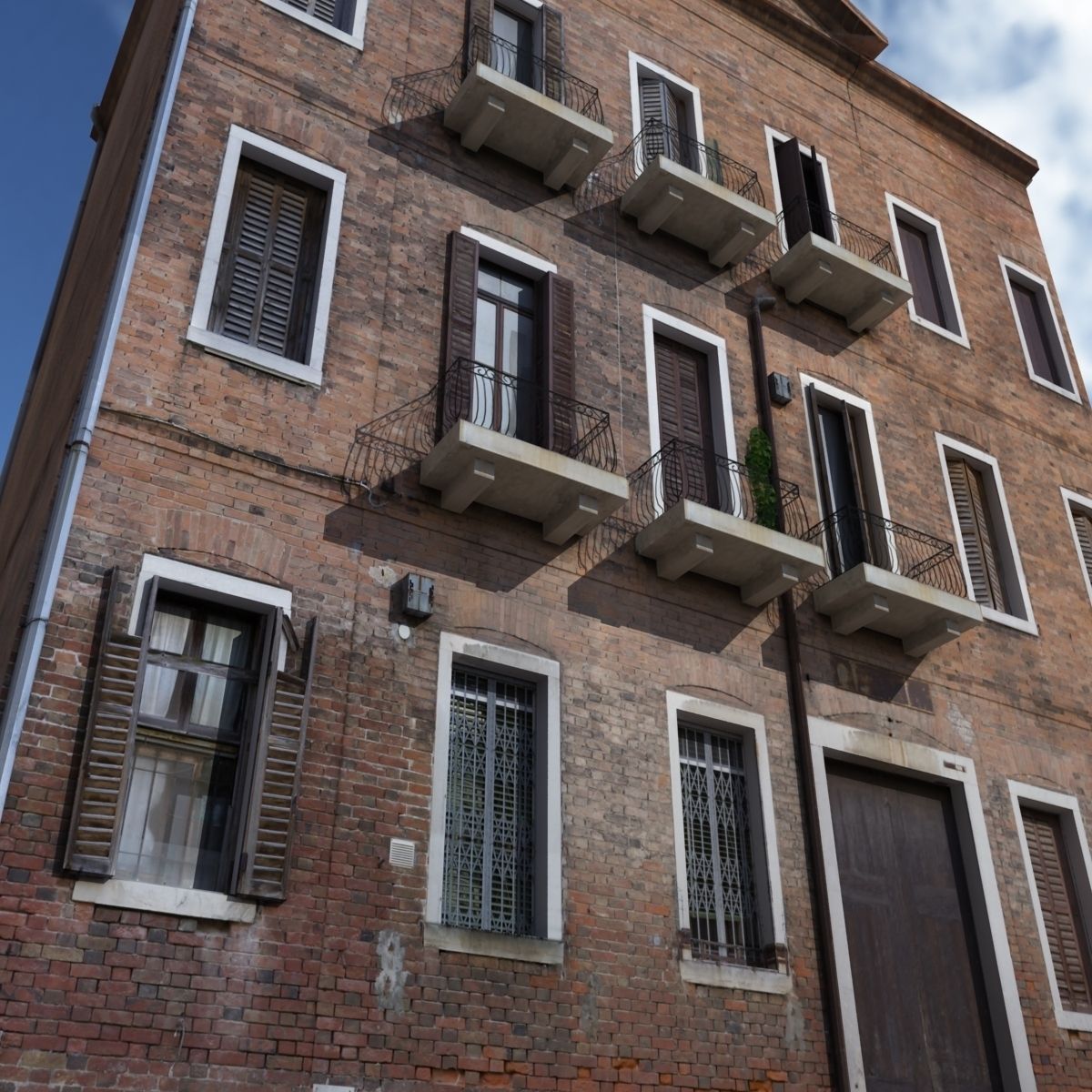 Apartment House 140 Low poly Low-poly 3D model_6