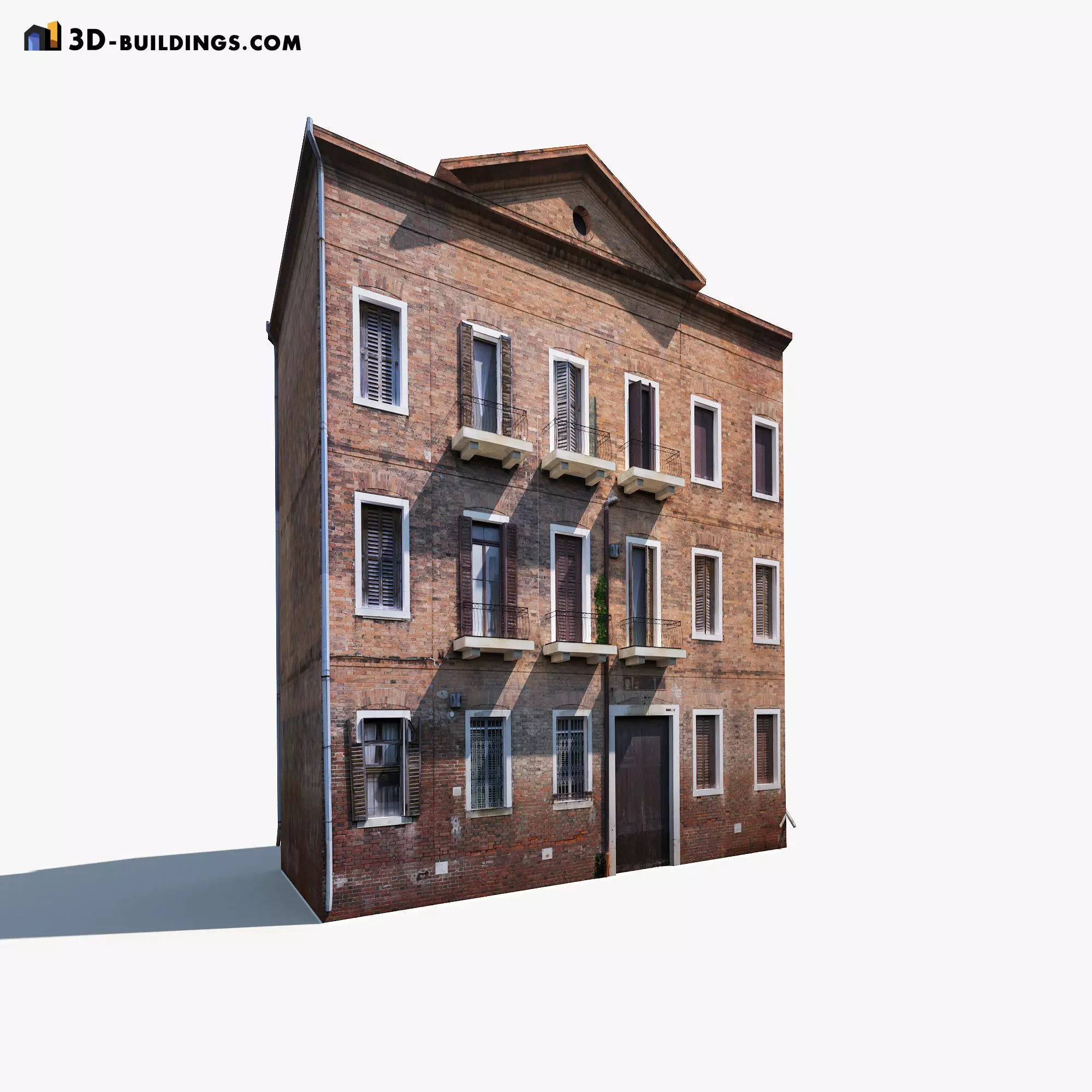 Apartment House 140 Low poly Low-poly 3D model_0