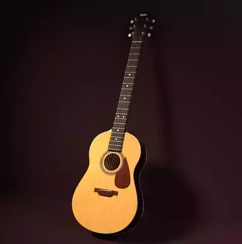 Taylor Guitar Low-poly 3D model