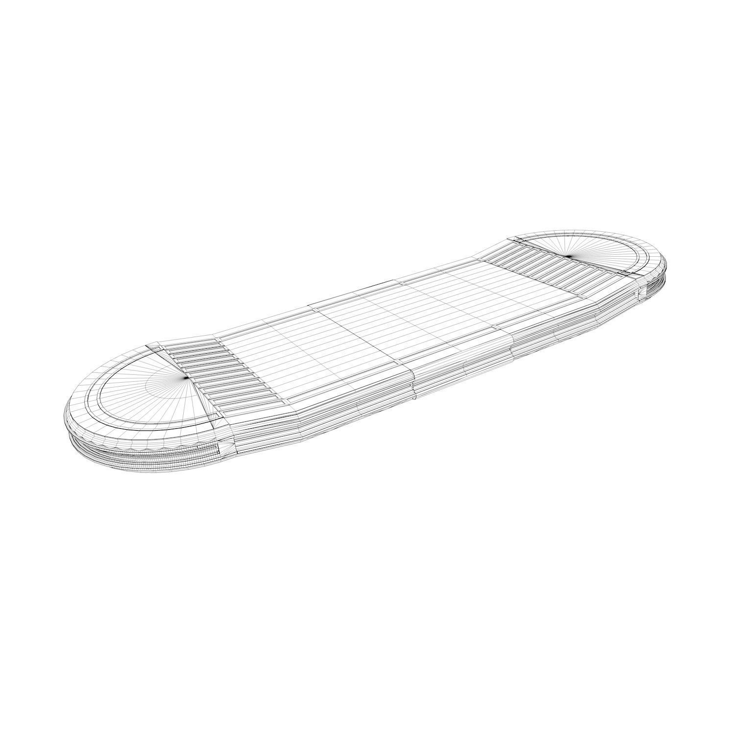 Futuristic Hoverboard 3D model_4