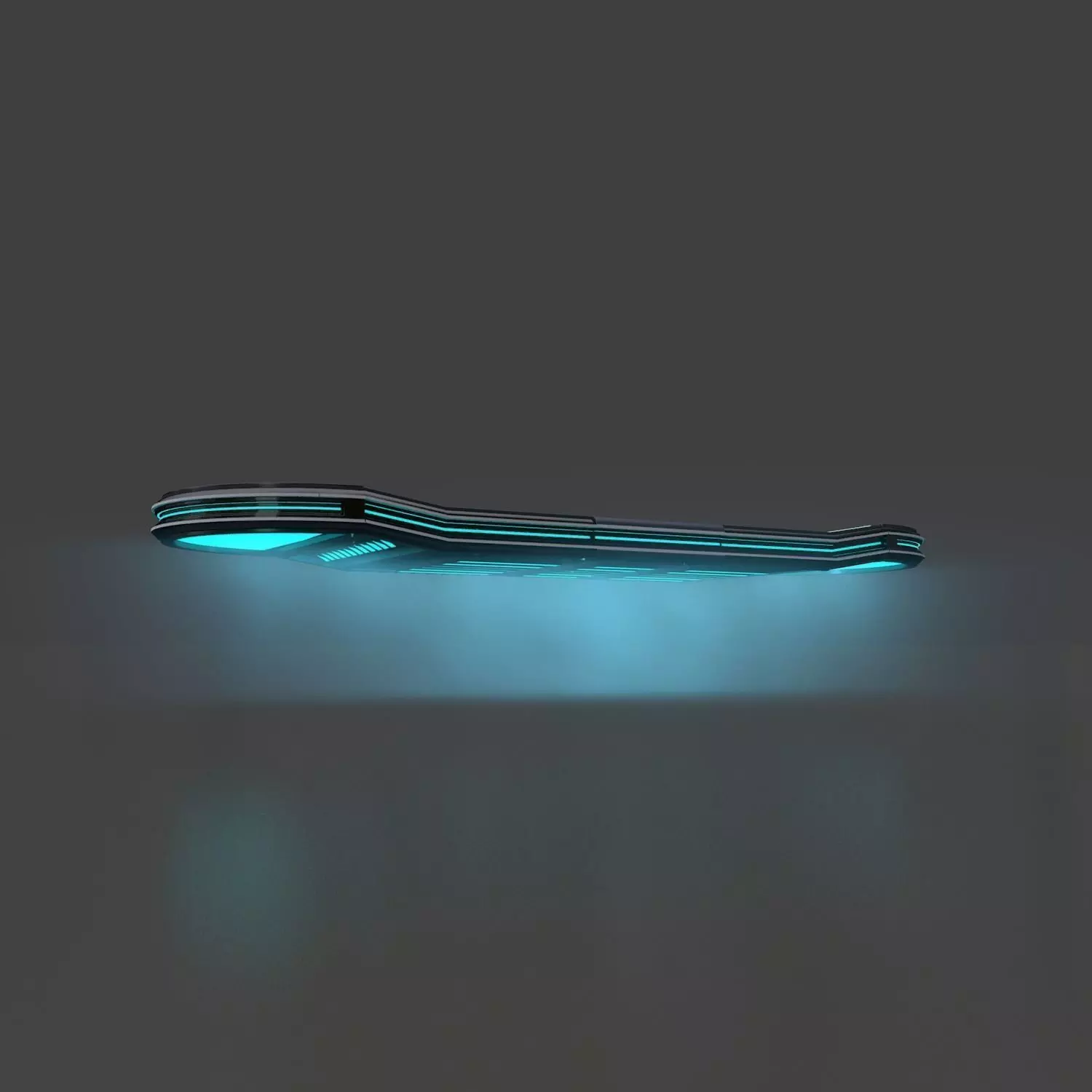 Futuristic Hoverboard 3D model_0