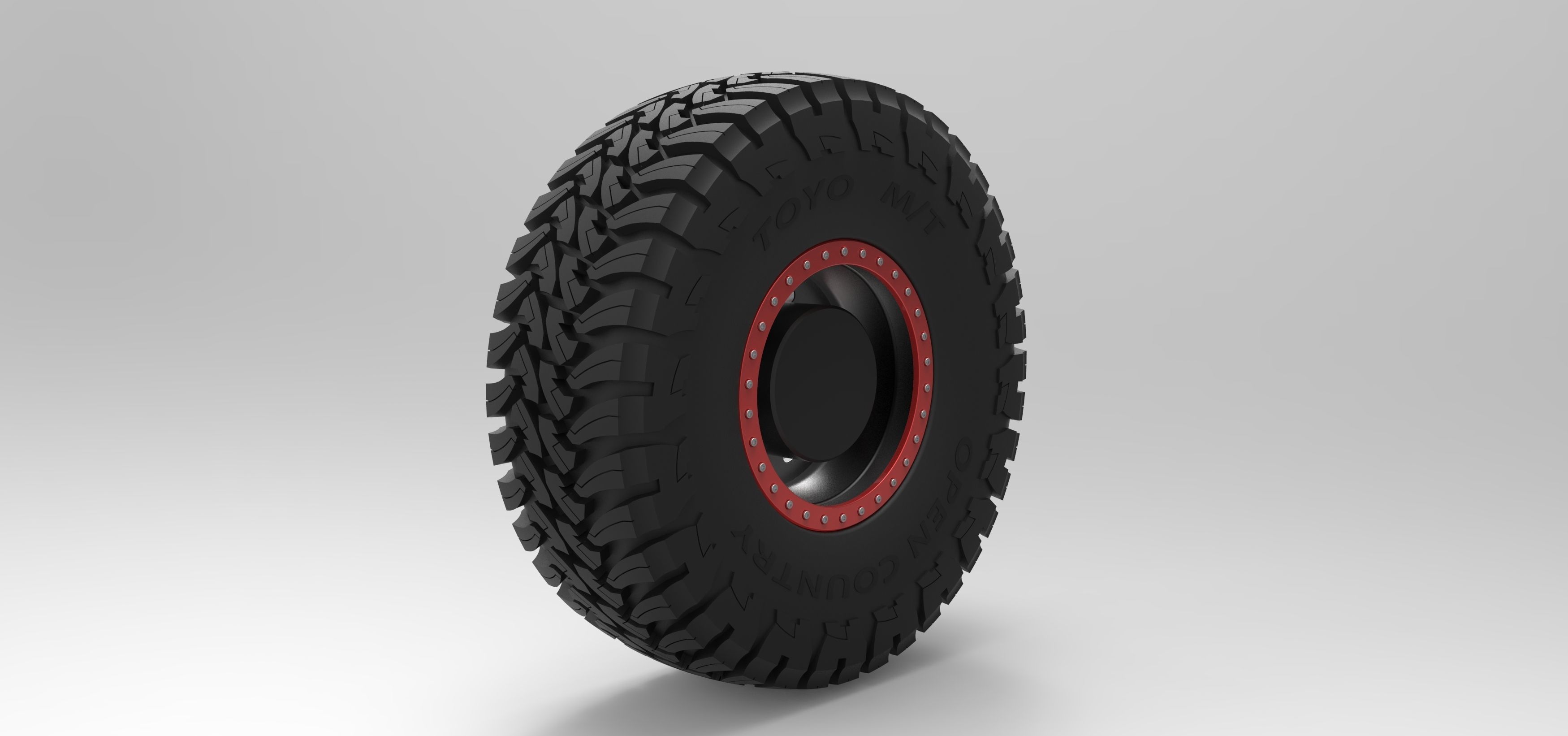 Wheel of Trophy truck 3D model_3